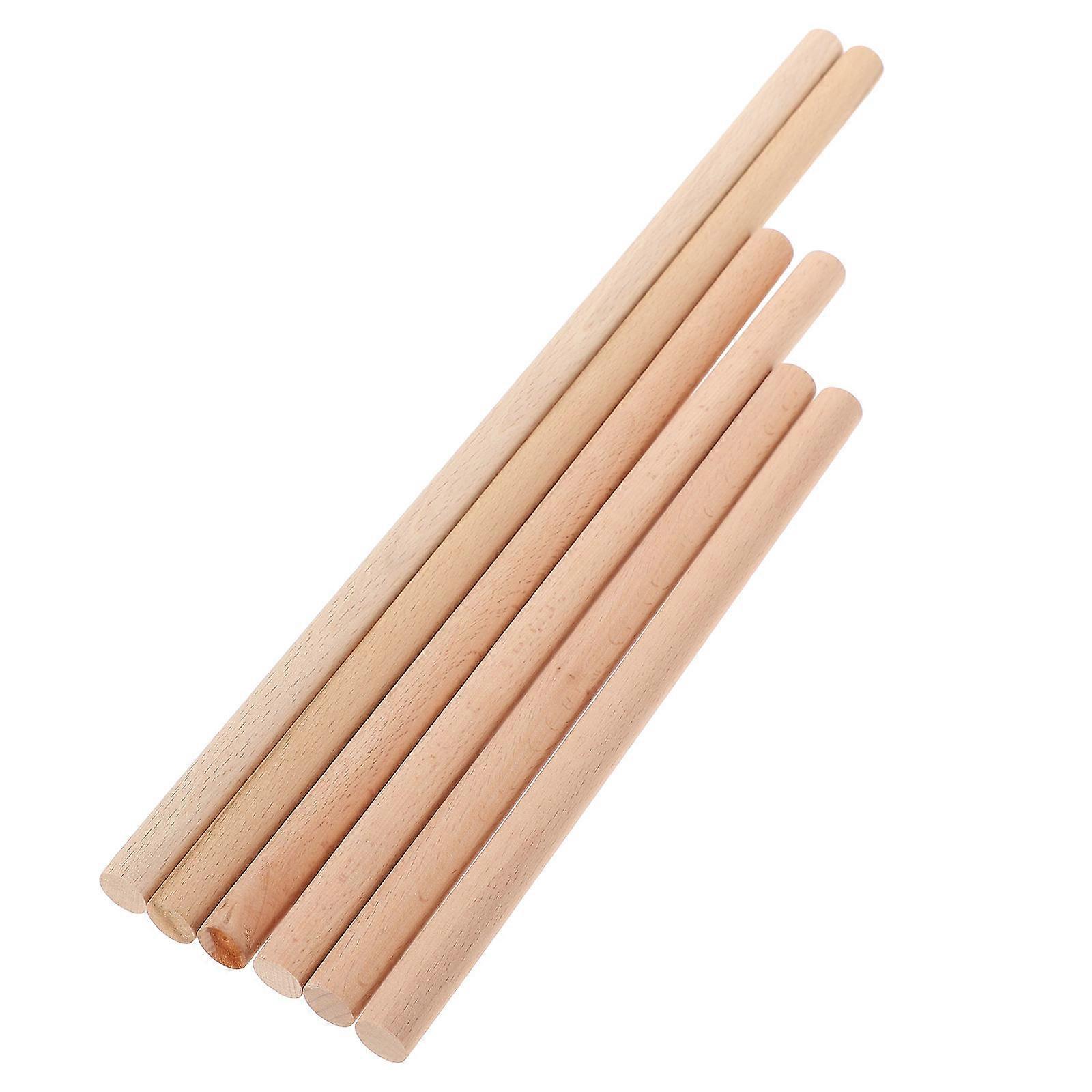 Craft Dowels 6Pcs Wooden Weaving Supplies Ideal For Weaving Projects Round Shape Sticks For DIY Tools