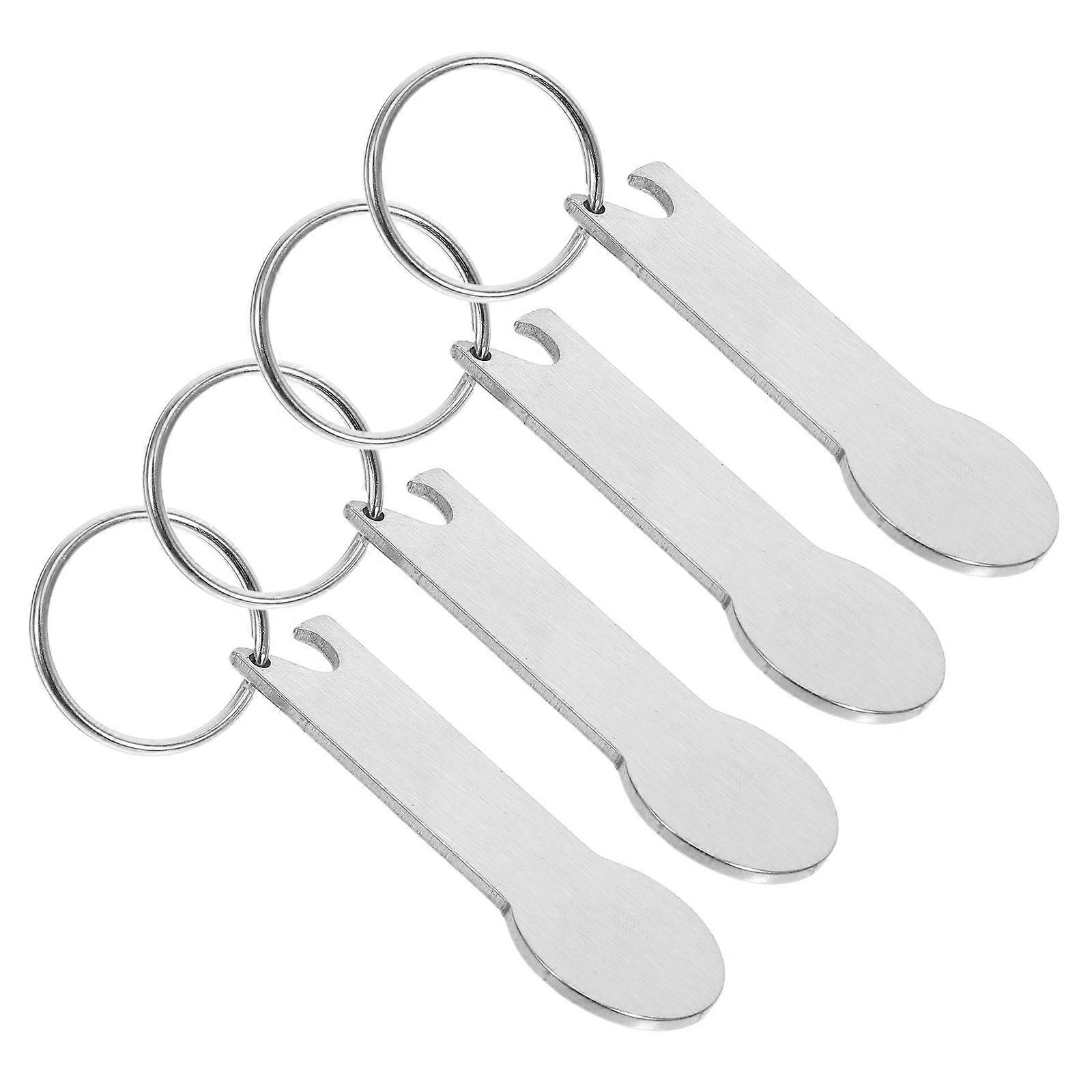 Shopping Cart Key Stainless Steel Keychain for Unlocking 12Pcs Tokens