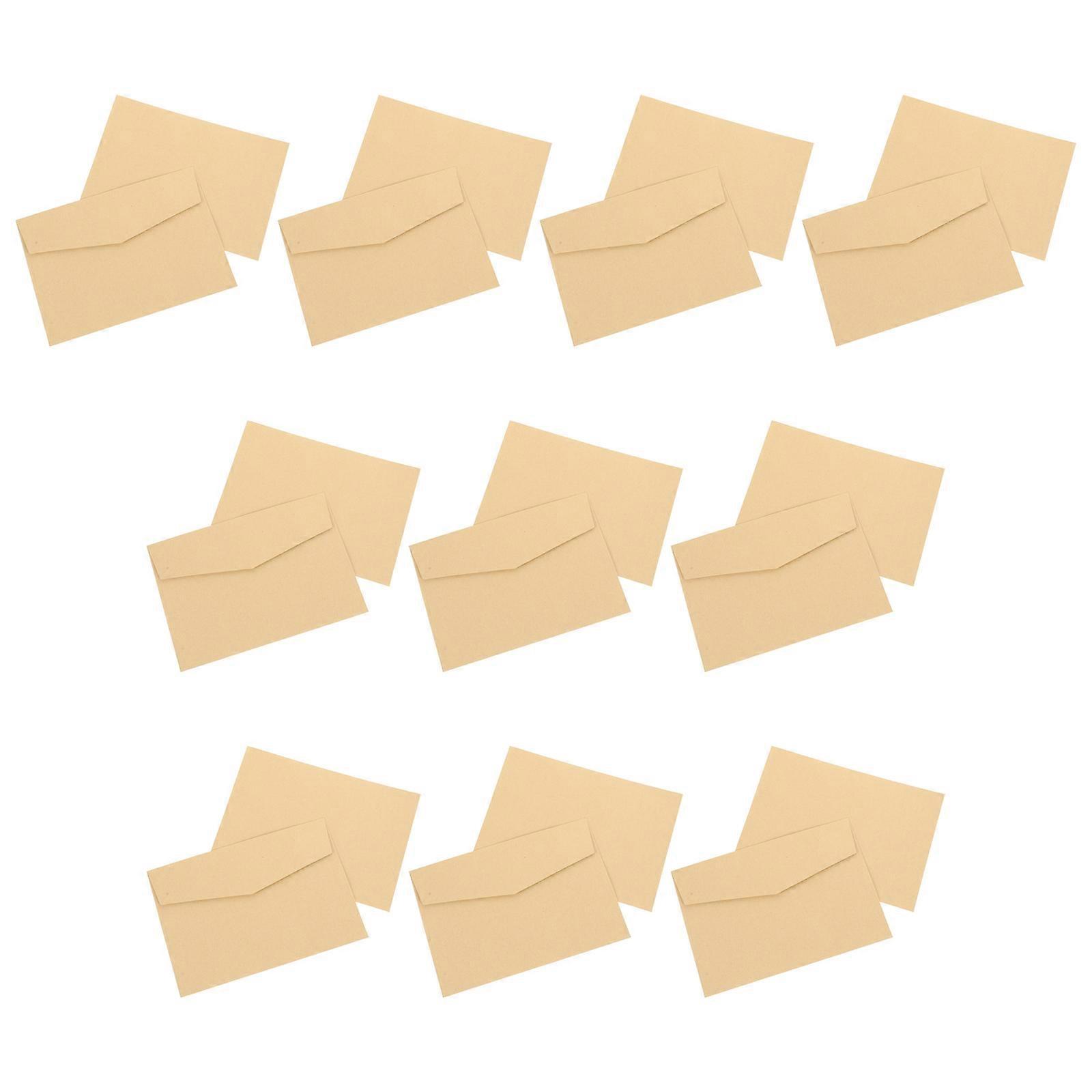 Simple Kraft Paper Envelope for Storing 20Pcs Light Brown Envelopes