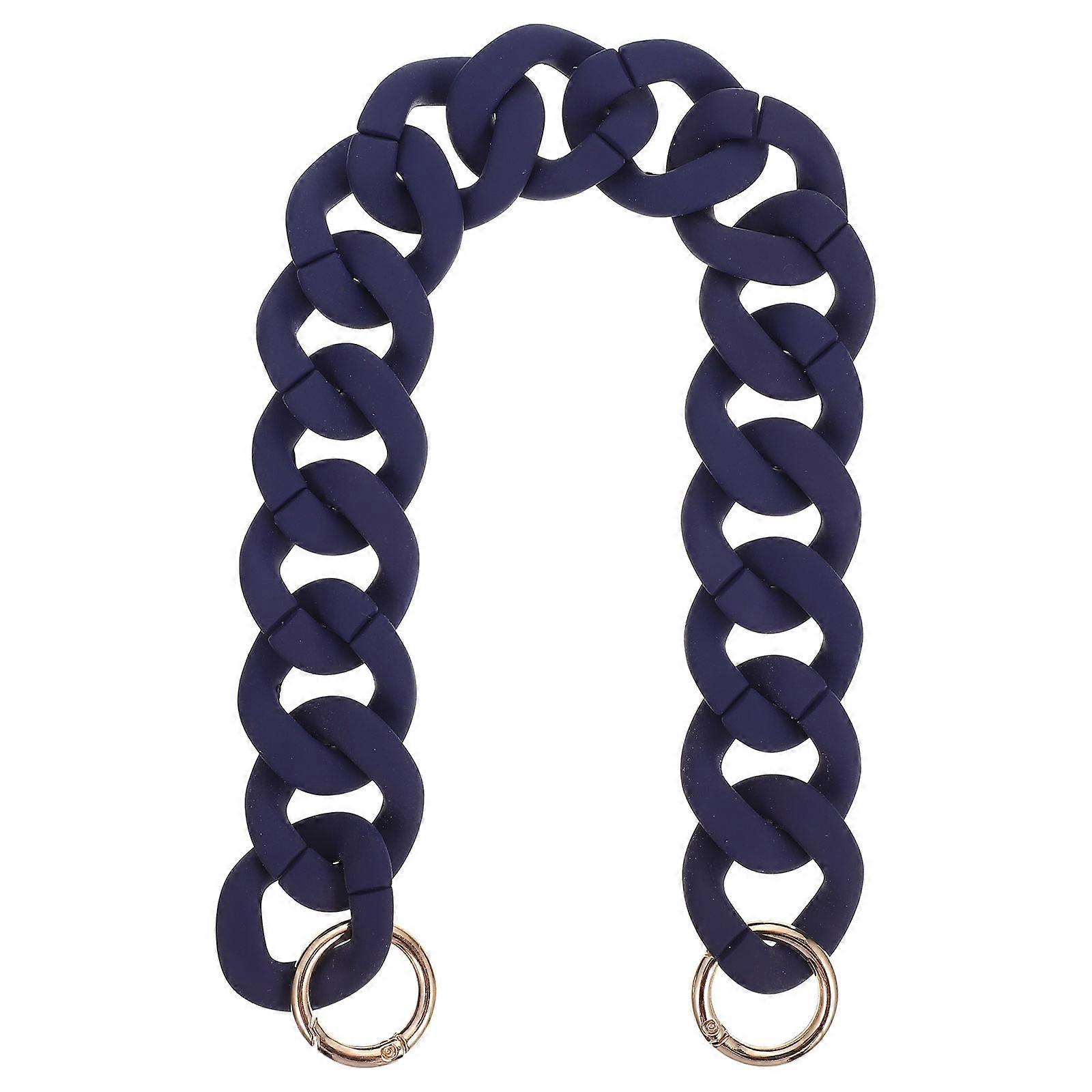 DIY Bag Chain Handbag Chain Replacement for 2Pcs Dark Blue Resin Material