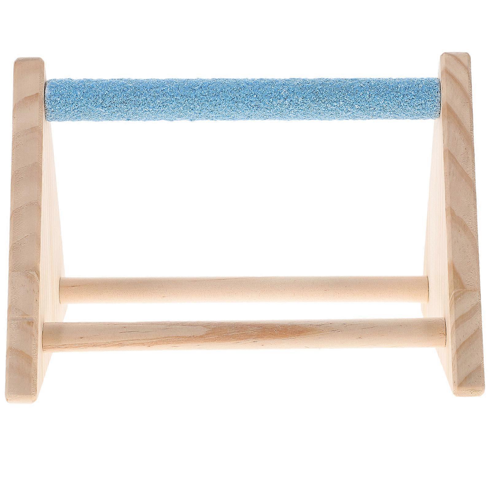 Parrot Wood Standing Rack for Bird Climbing 1Pcs Portable Assorted Color Toy