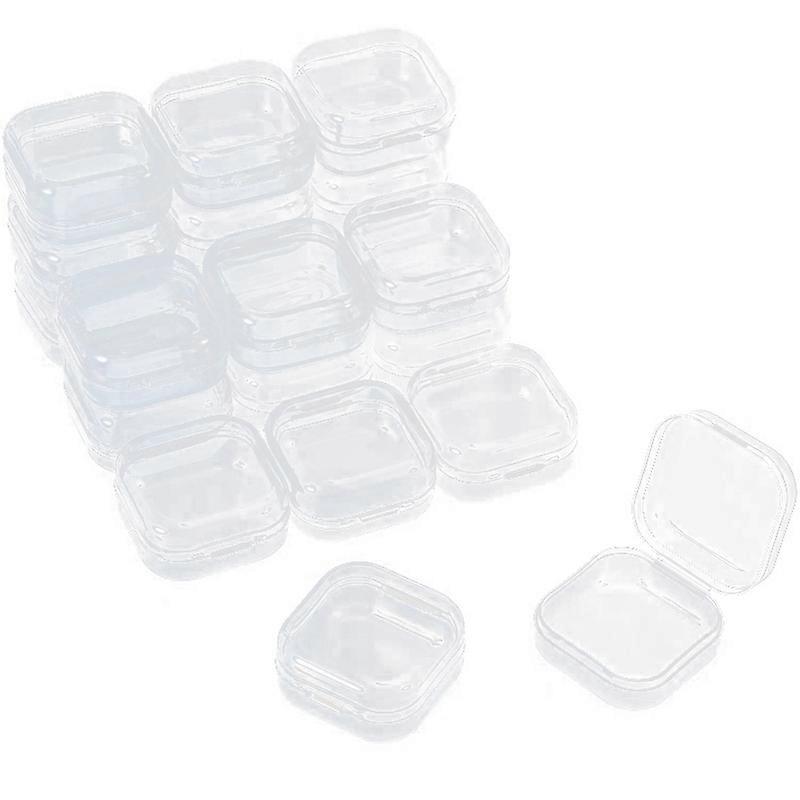 36 Pieces Rectangle Clear Plastic Containers Transparent Storage Box