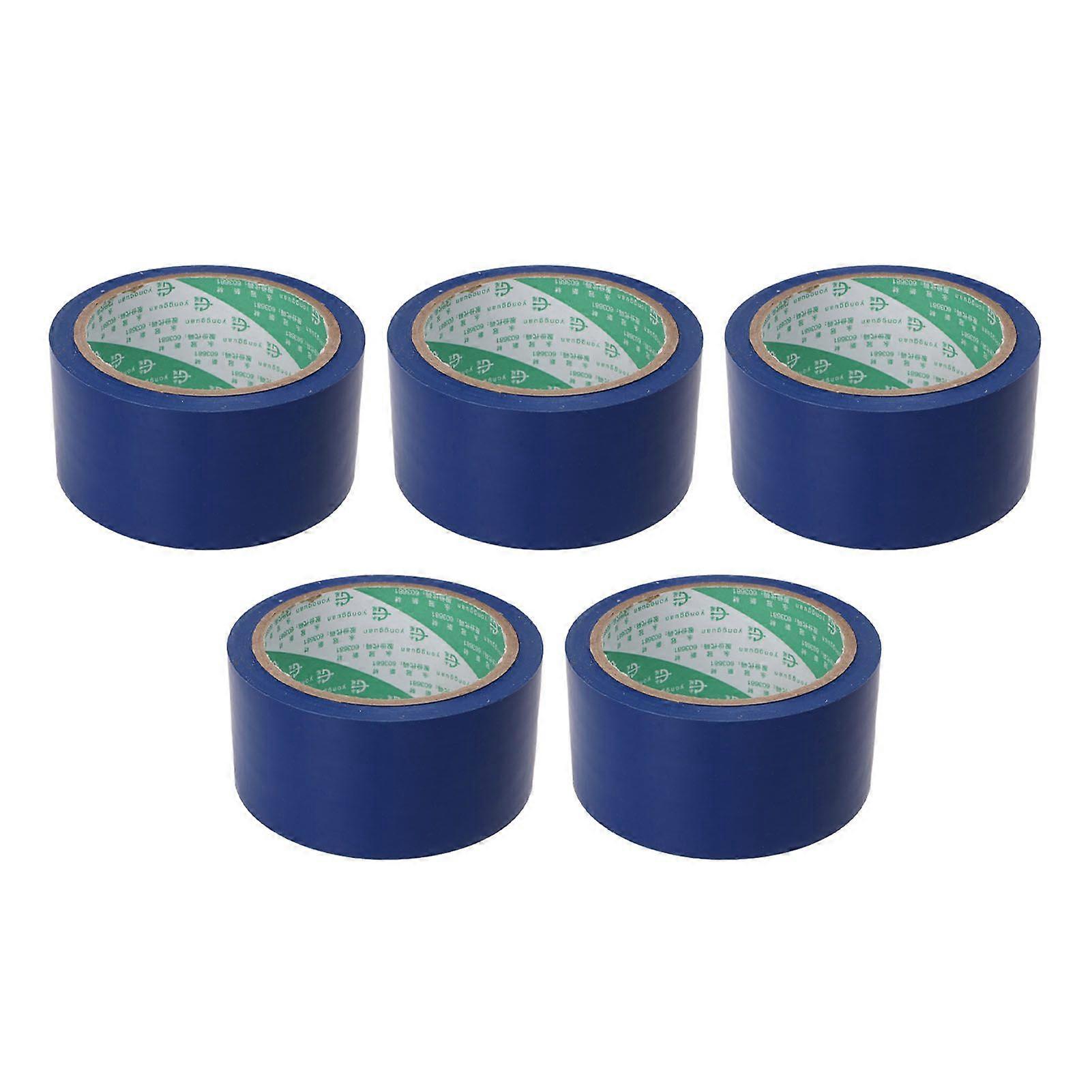 5Pcs Floor Marking Tape 5cm Width Floor Adhesive Tape for Marking Line Competition Field Gymnasium Basketball Volleyball Tennis Court Blue