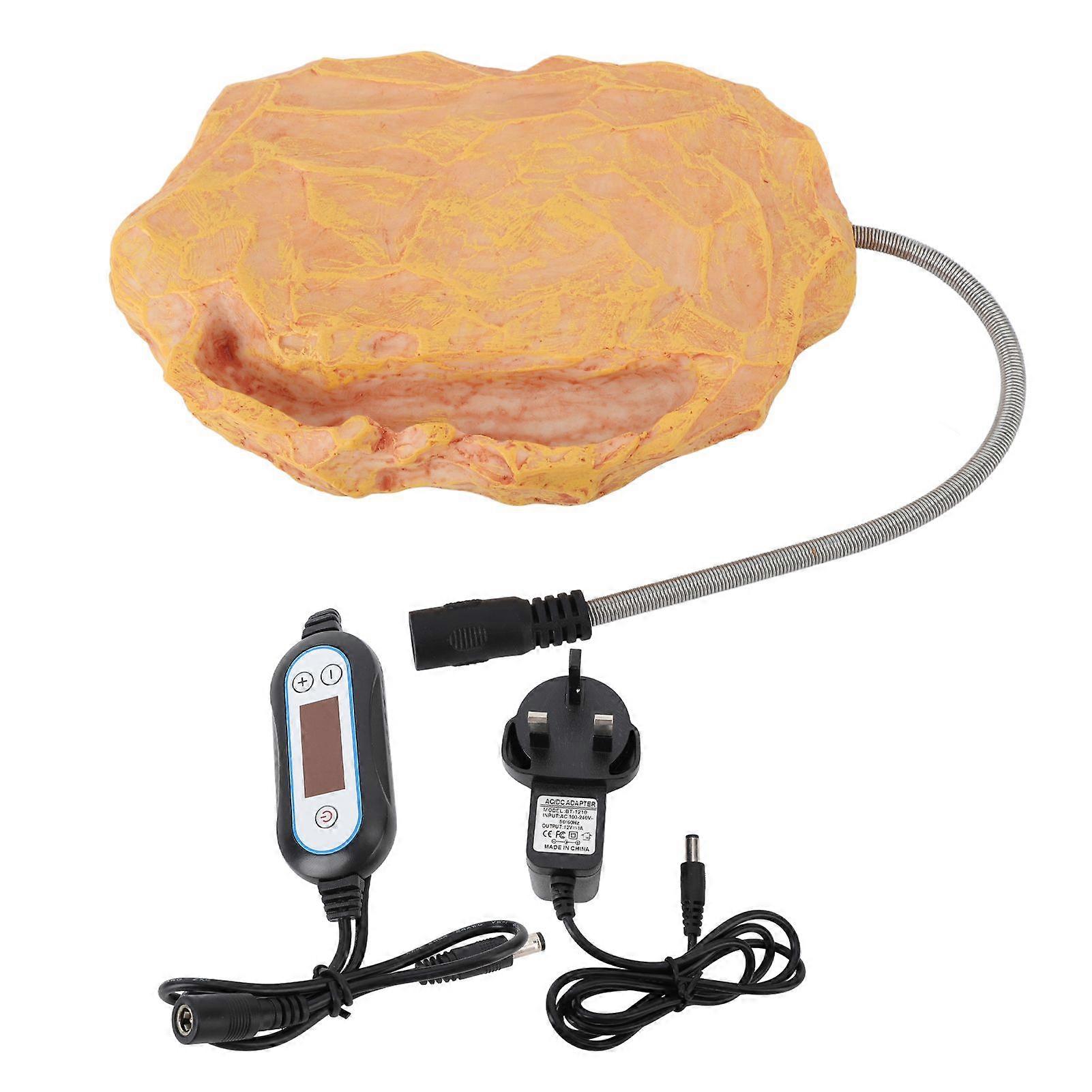 Reptile Heat Rock Temperature Controlled Heating Rock Heater for Lizard Turtle Snake 12V Safe Voltage UK Plug 100240V