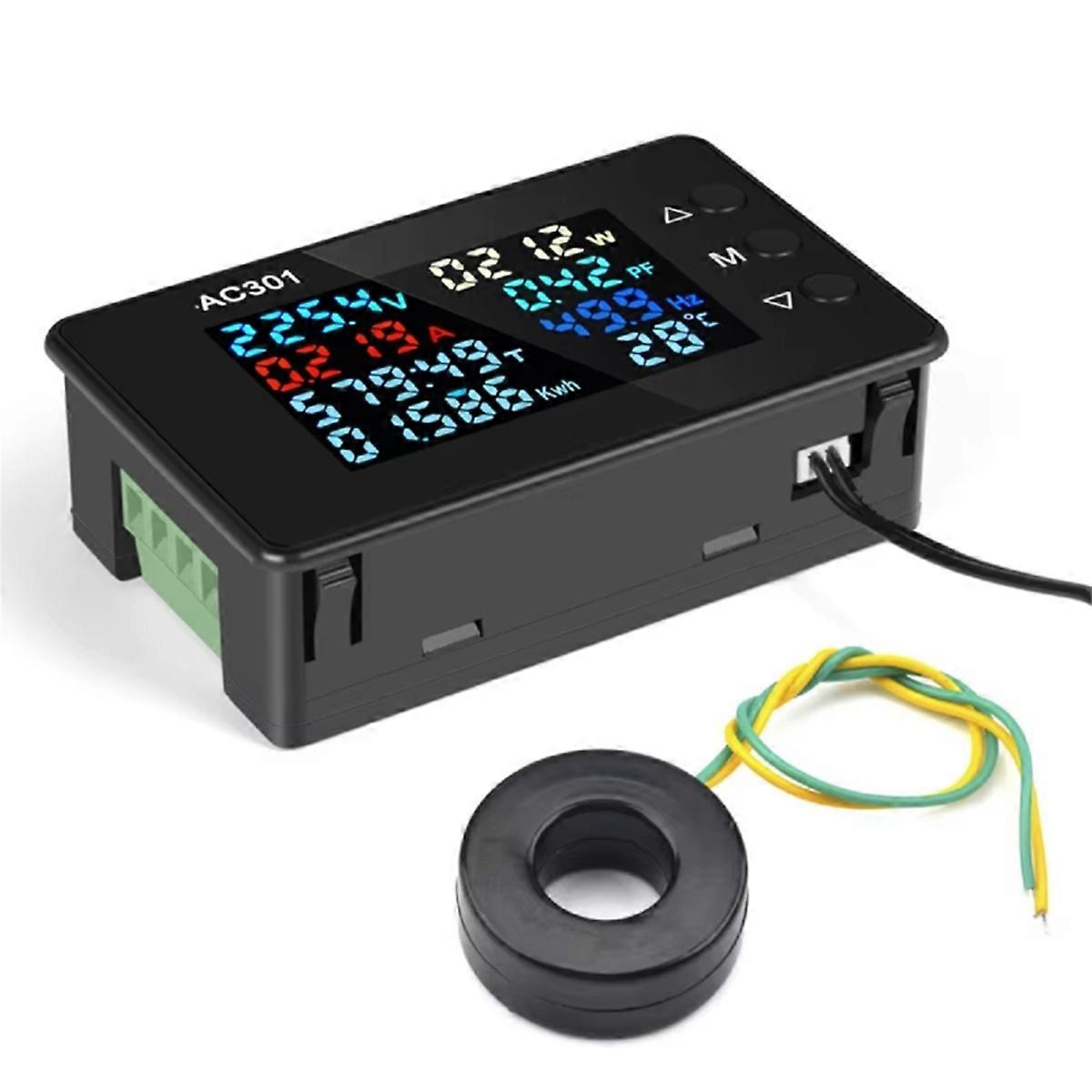 AC301 Digital Voltmeter Ammeter Voltage Frequency Electricity Meter