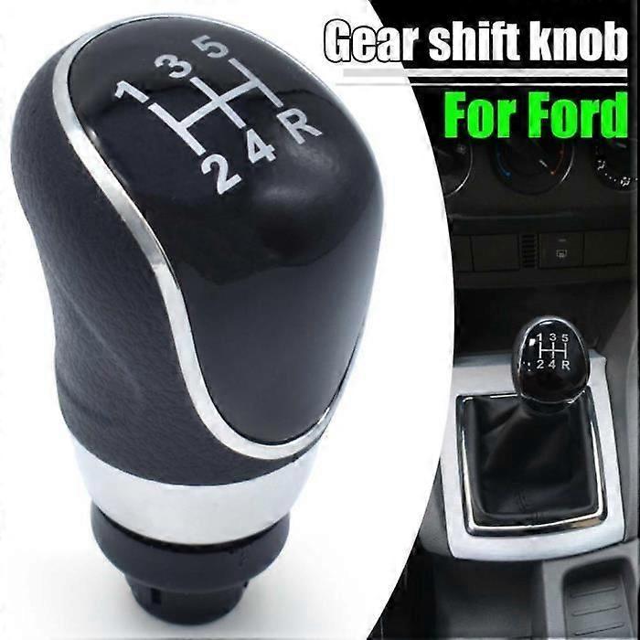 For Ford C-MAX Focus MK2 MK3 5 Speed Leather Gear Shift Knob Handle For Ford Mondeo S-MAX Transit MK2 MK3 Kuga