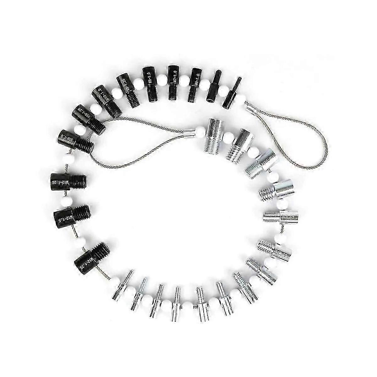 For Portable Thread Tester Bolt Nut Screw Bolt Nut Screw Checking Checker 26 Male/Female Size Gauge Measuring Tool Kit