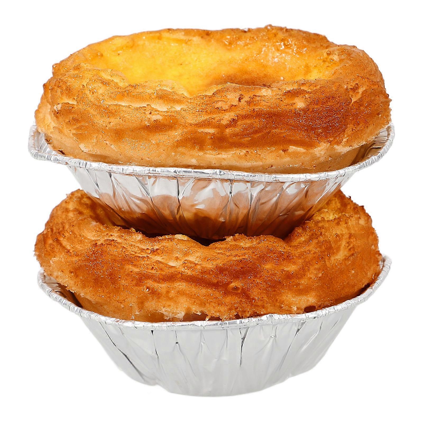Lifelike Egg Tart Model for Decor 2Pcs Bakery Shop Display Prop