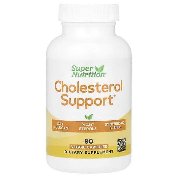 Super Nutrition, Cholesterol Support with Oat ÃÂÃÂÃÂÃÂ-Glucan Concentrate, Plant Sterols, Veggie & Digestive Blend, 90 Veggie Capsules