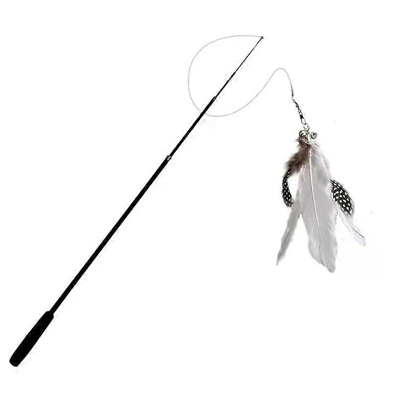 Extended telescopic cat stick 18m extra long fishing rod resistant to scratching feather cat toys to relieve boredom