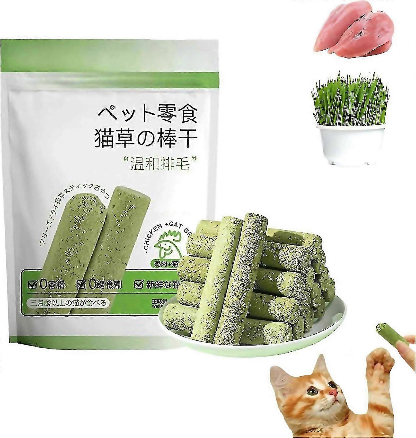 For Cat Grass Teething Stickcat Grass Chew Sticks Cat Teeth Cleaning Cat Grass Sticknatural Grass Mo