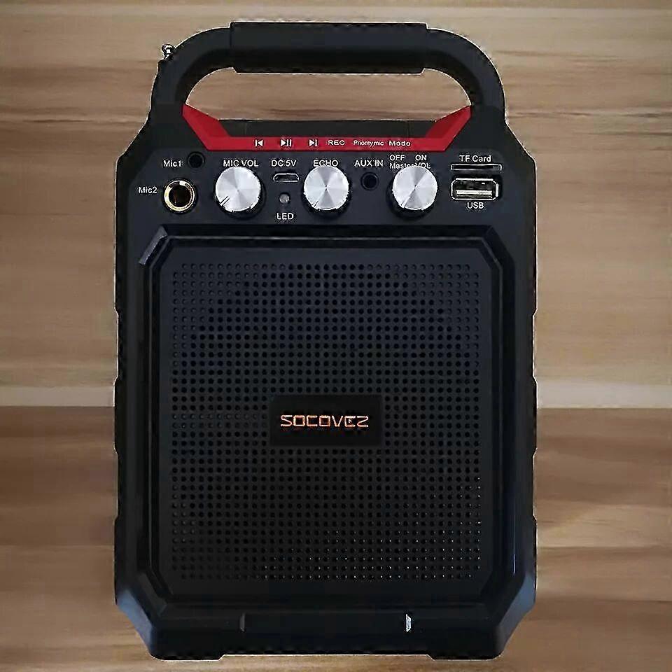 4" Rechargeable Party Speaker System Karaoke Bluetooth USB/SD/FM/Record 25-26