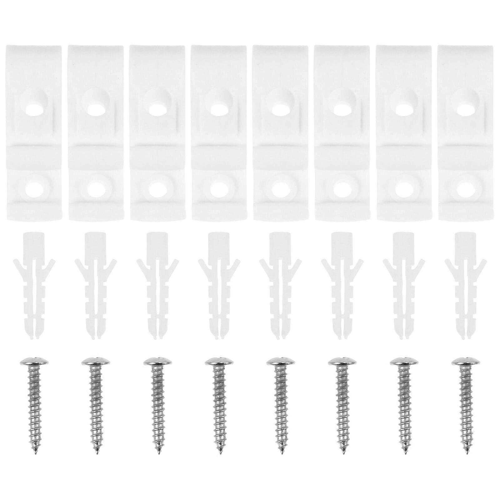 Roller Shade Clear Saftey Chain and Cord Guide, 8 Sets Fixation Hook for Bead Chain for Roller Blinds