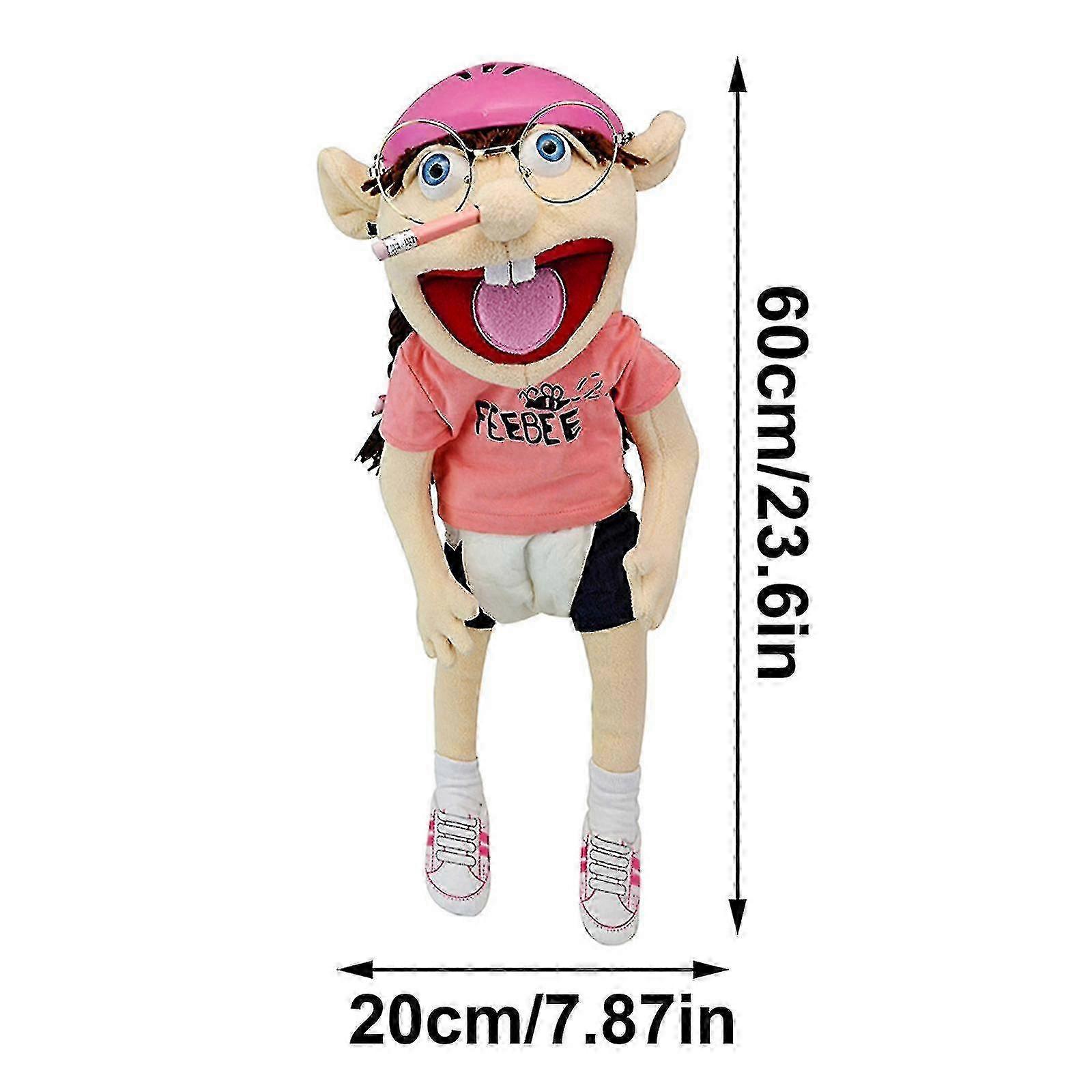 Jeffy Plush Toy 60cm Jeffy Hat Hand Puppet Game Stuffed Doll Gifts Action Figure 25-26