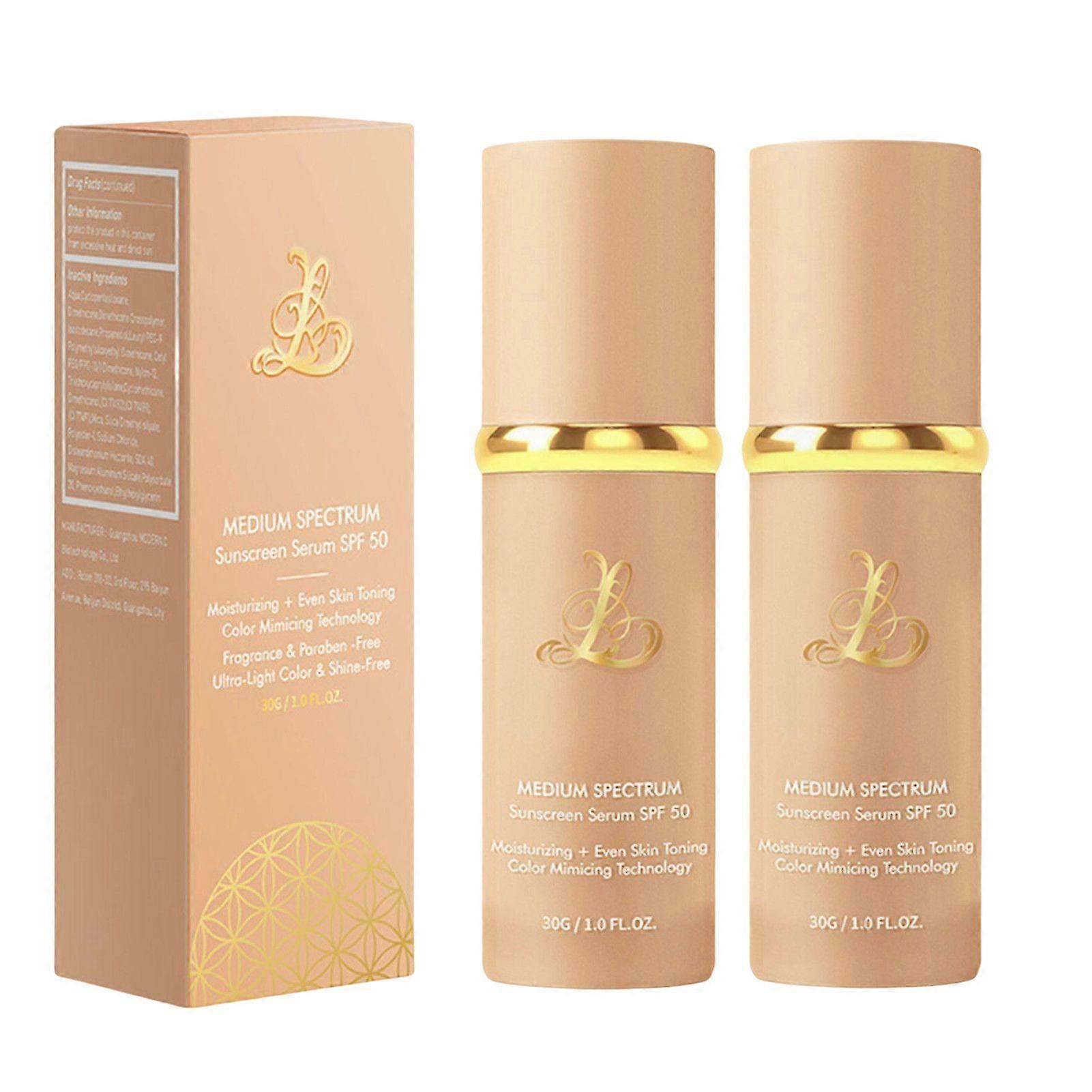 1-3X 4-in-1 Color Changing Foundation with SPF 50+, Medium Spectrum Foundation Makeup, Full Coverage & Long Lasting