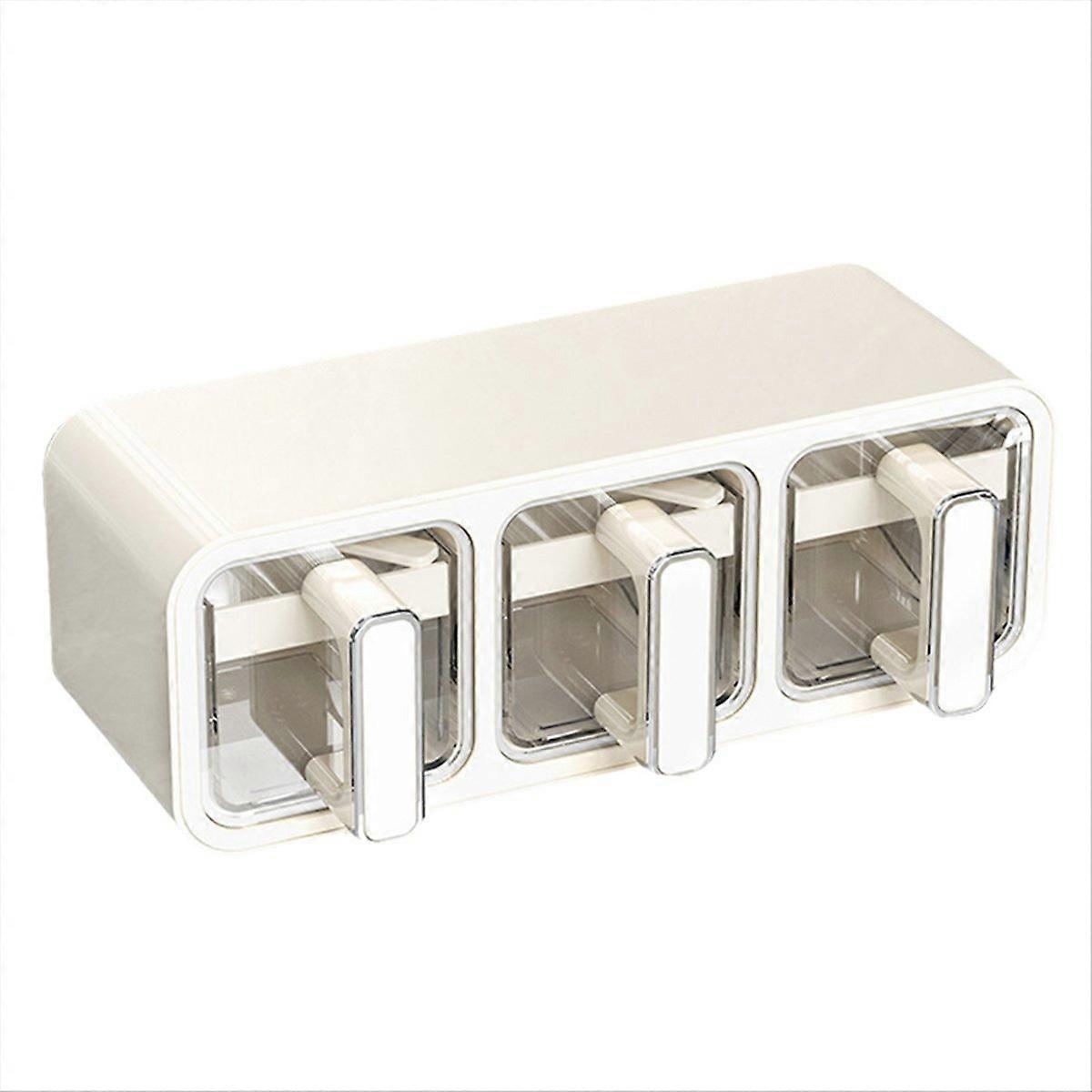 Wall-Mounted Kitchen Salt MSG Seasoning Condiment Storage Box A