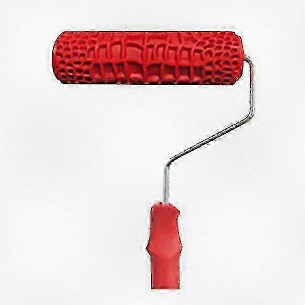 7 Inch Engraved Crocodile Pattern Painting Roller With Handle for Creative Painting Projects