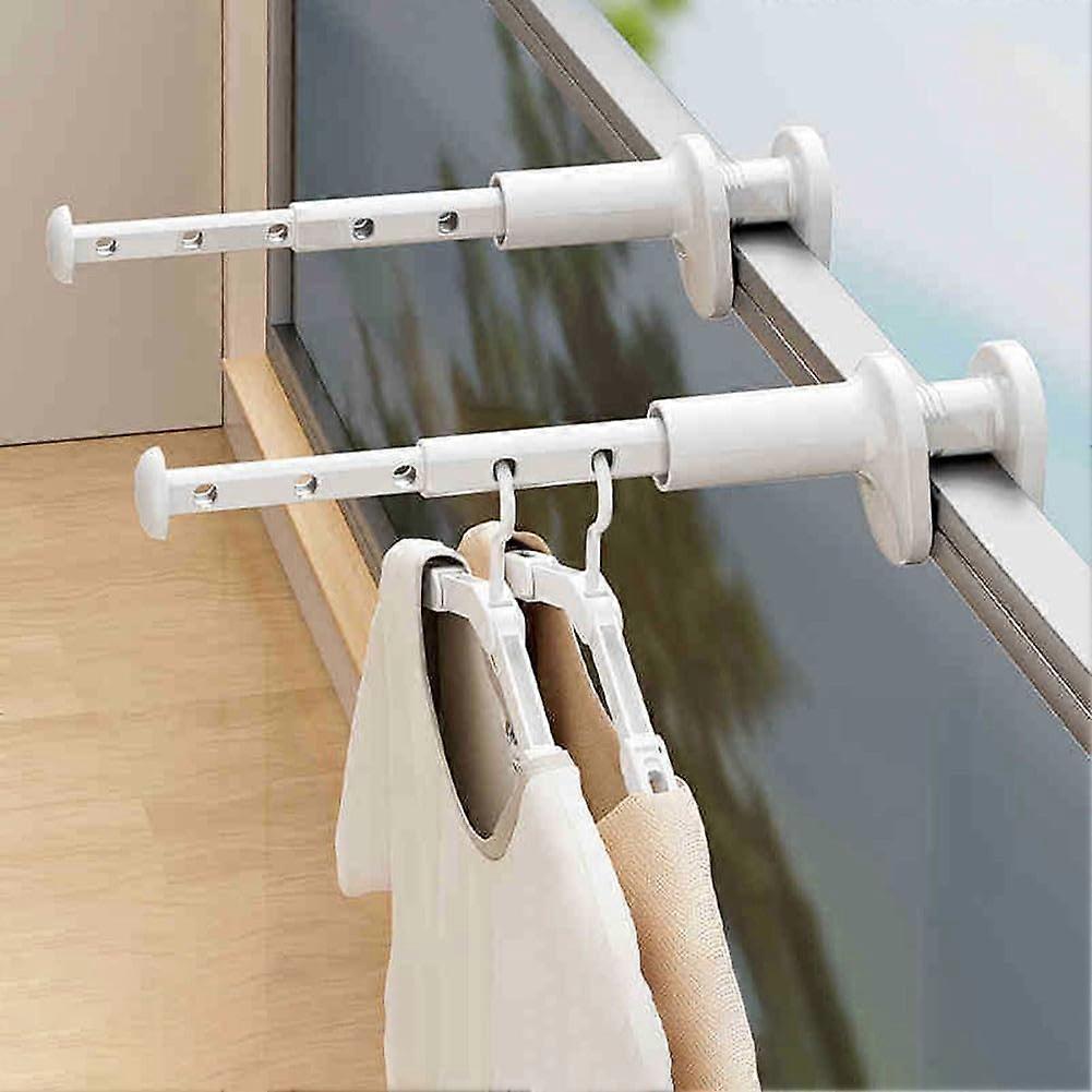 Foldable Travel Clothes Drying Rack Two Pack Extensible Adjustable Length Portable No Installation Compact For Travel