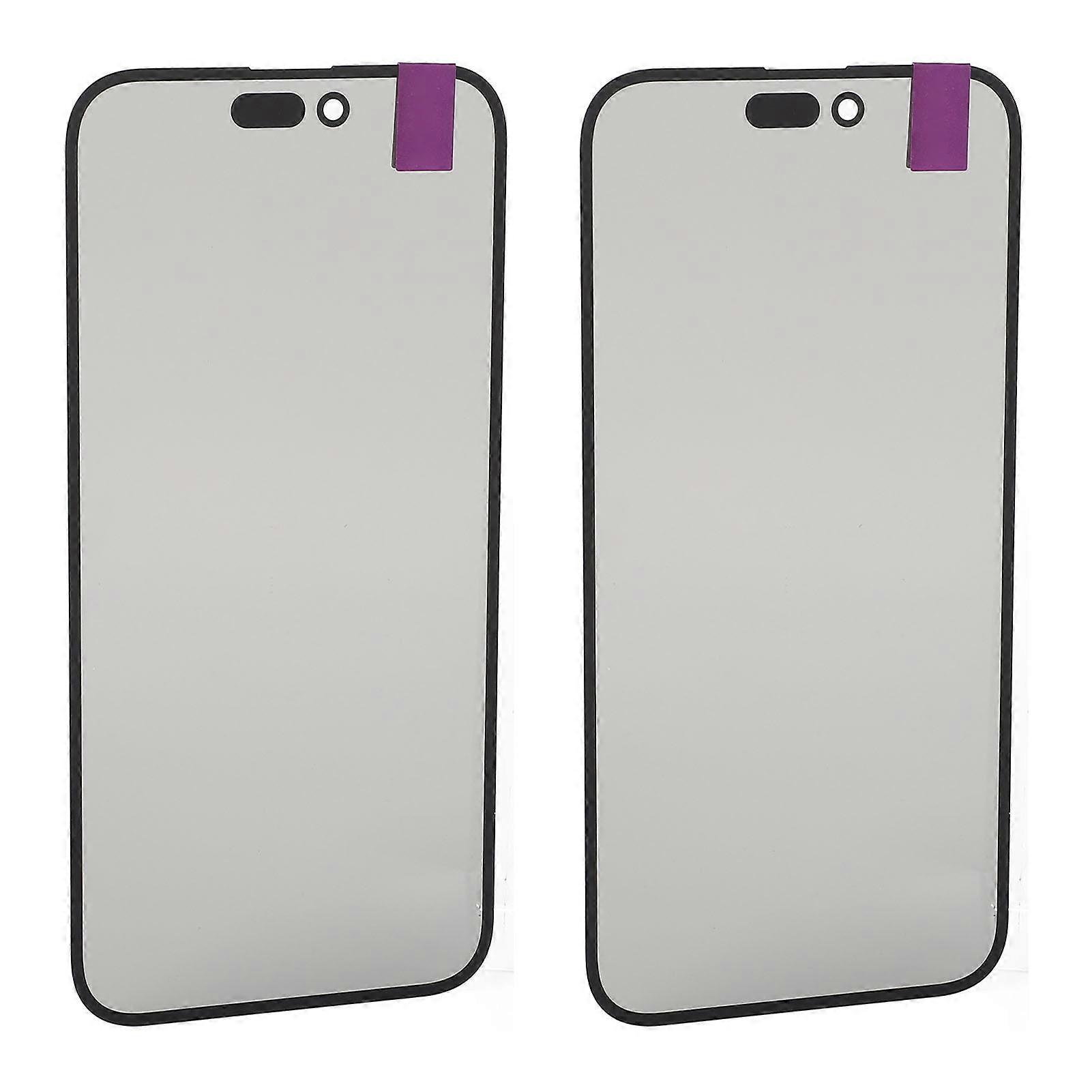 2pcs Phone Front Outer Lens Screen Glass with Tools OCA Adhesive Front Screen Glass Outer Panel for IOS 14 Pro Max 