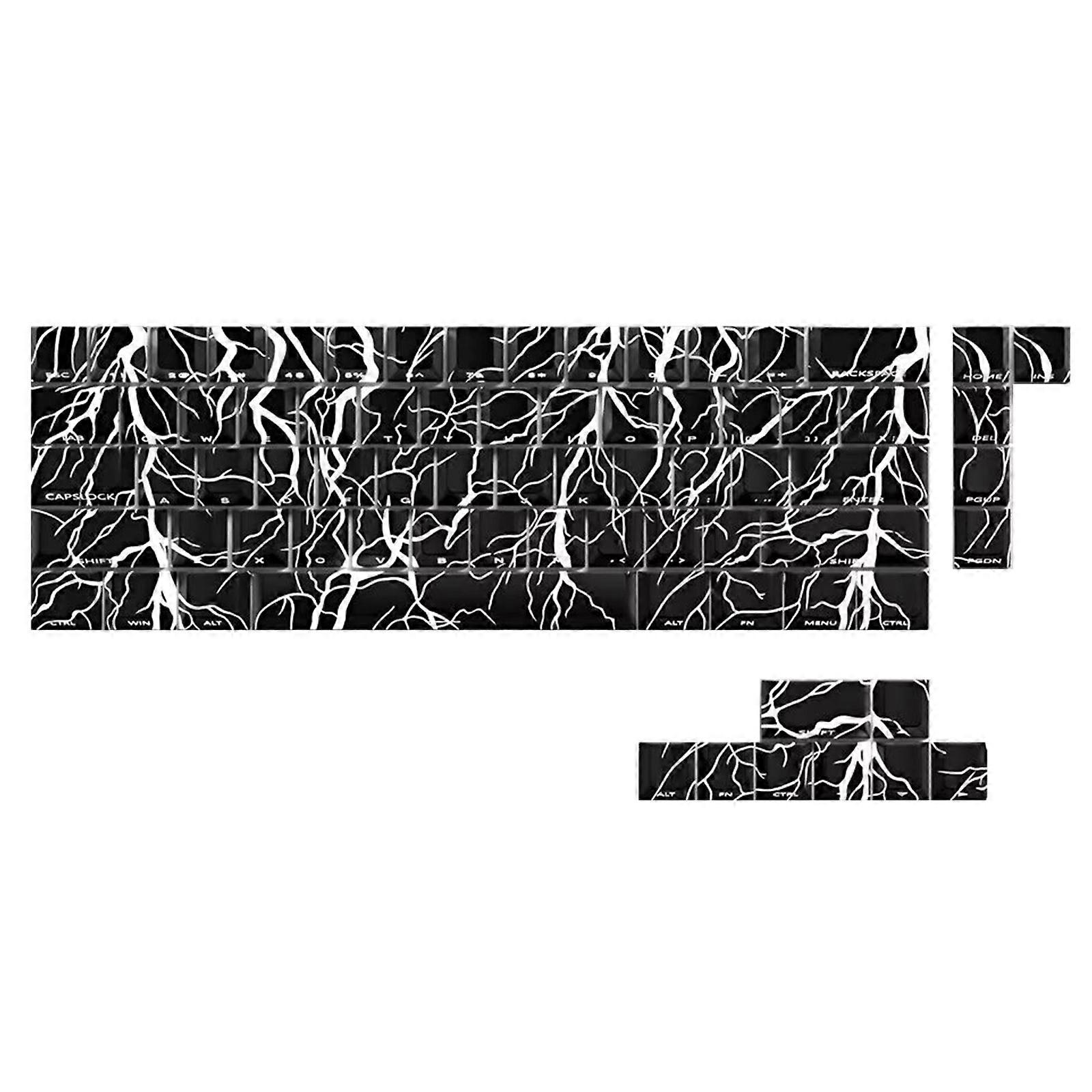 64/74 Original Profile Side Print Keycaps Backlit Dye Subbed Keycap for 60 61 63 65 67 68 Mechanical Keyboards Multicolor