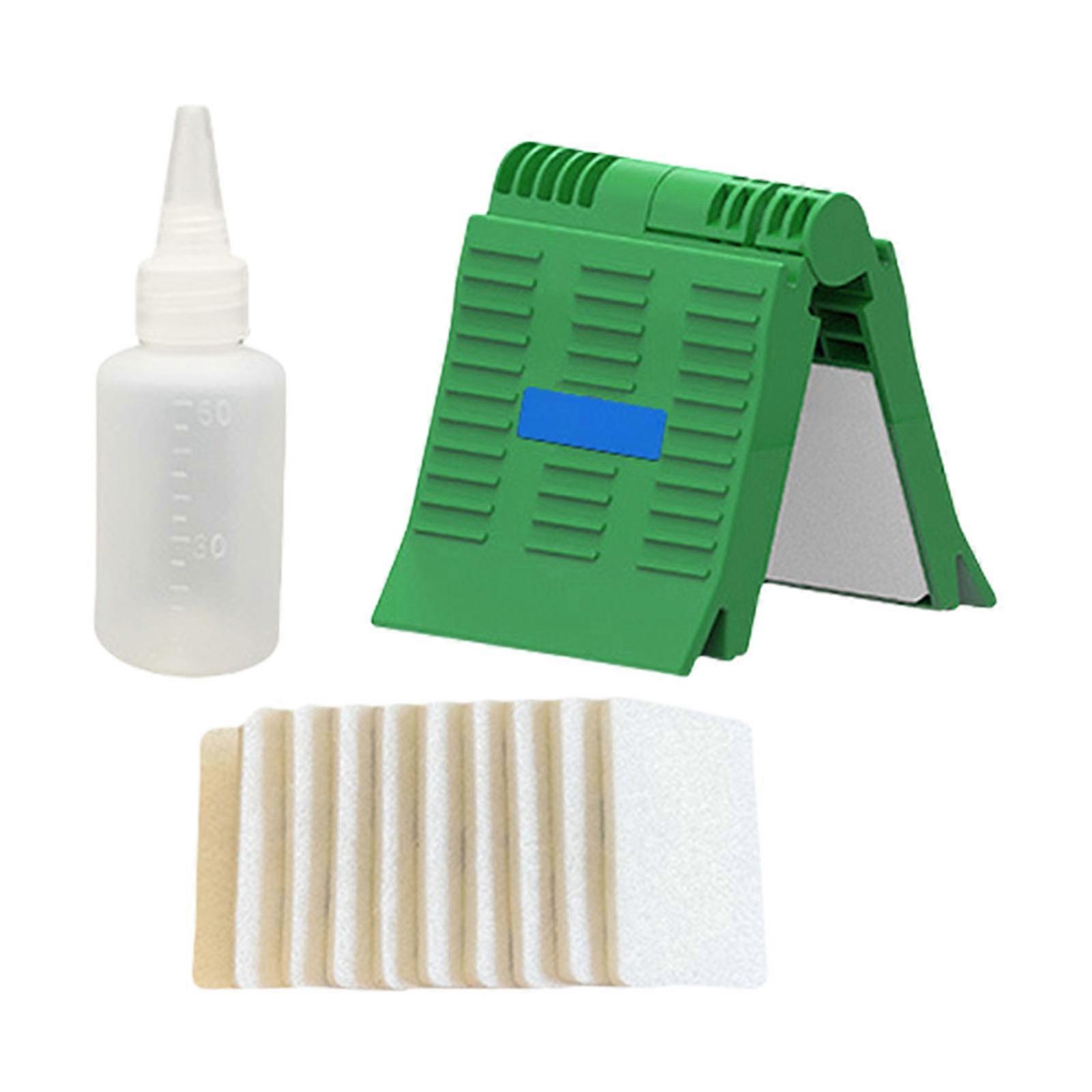 Precisions Fiber Optics Cleaning Device Comes With Alcohols Bottle And 10 Wipes For Technicians Multicolor