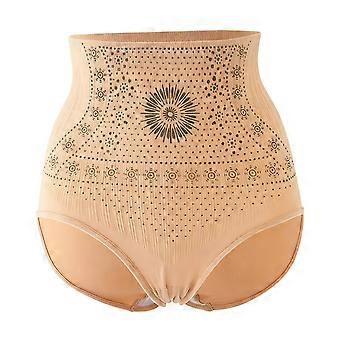 Not Rolling Down Elastic Waistband Panties For Women Moisture Wicking Nylon Invisible Daily Wear Shapewear Underwear  color XL