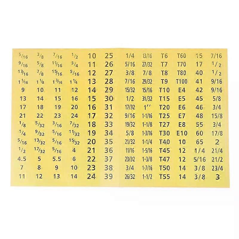 180 Pcs/set Master Socket Quick & Easy Reminder Label Stickers Chrome Decal Tags For Socket Sets Tools