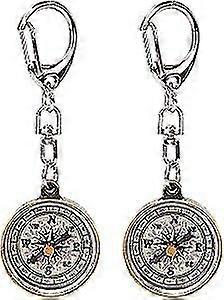 2pcs Pocket Compass Outdoor Compass Keychain
