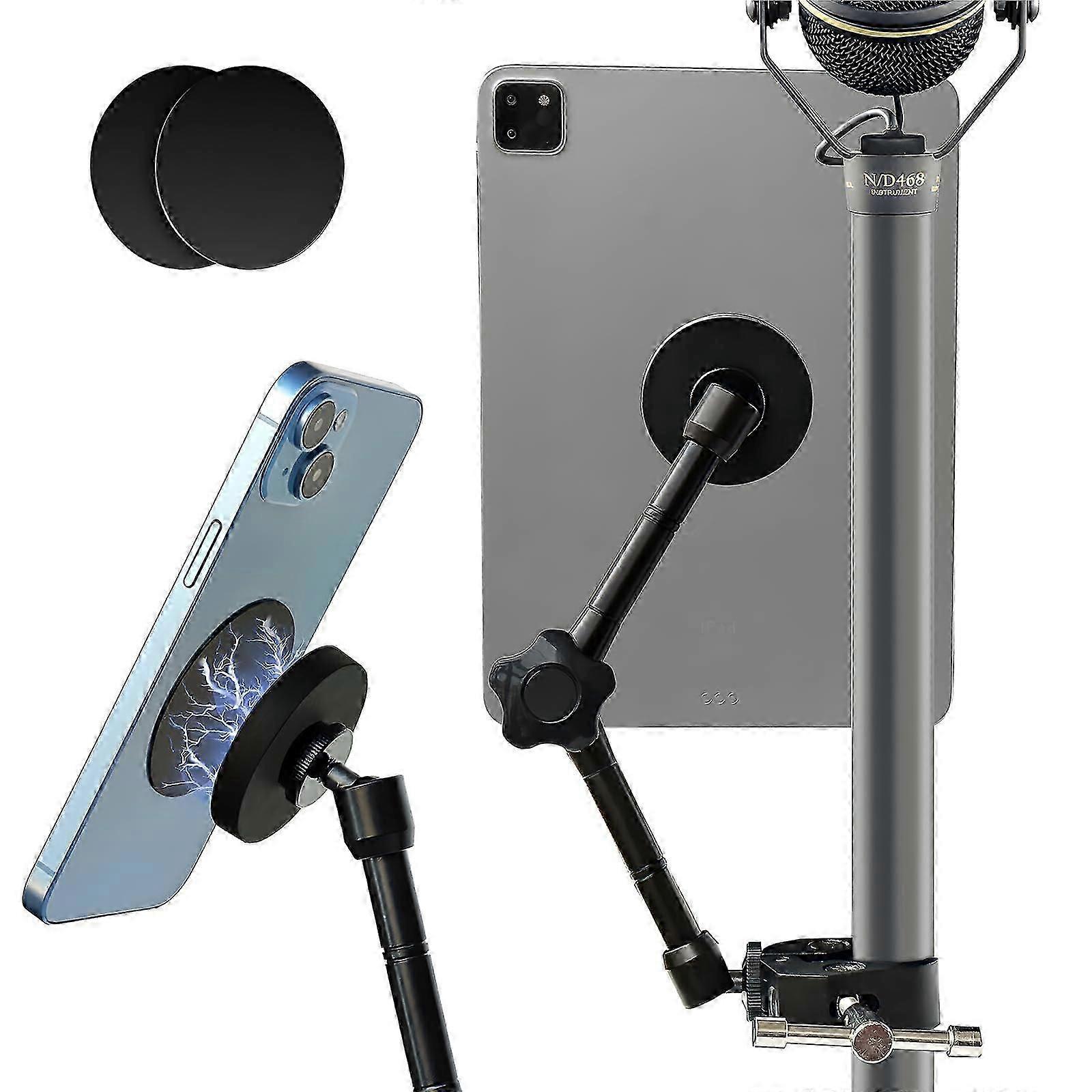 حامل قرص مغناطيسي معدني كامل لحامل الموسيقى حامل الميكروفون