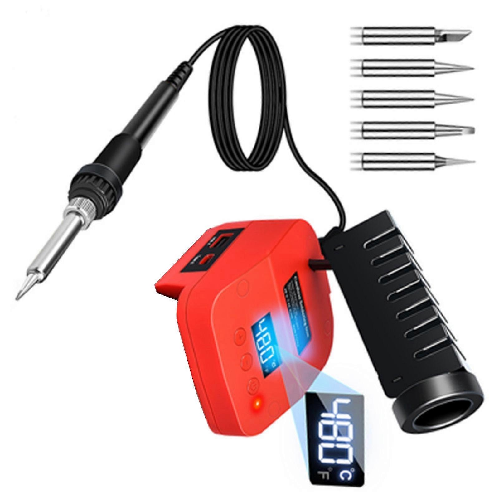 Professional Rapid 8 Second Heating Soldering Station with Temperature Memory Low Battery Alert for Precise Welding Task Multicolor