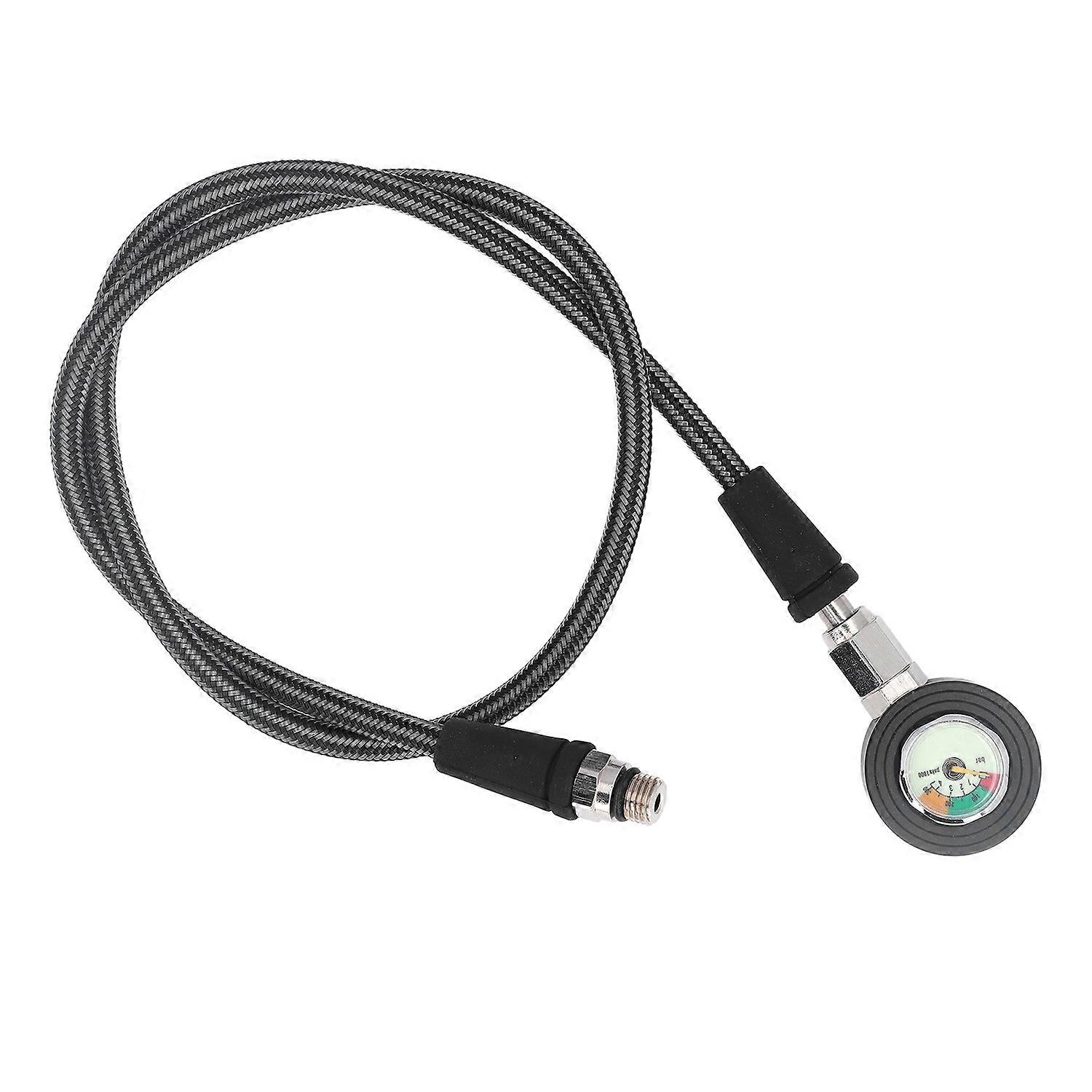 Scuba Diving Pressure Gauge Luminous Submersible Pressure Gauge with High Pressure Hose for BCD Regu
