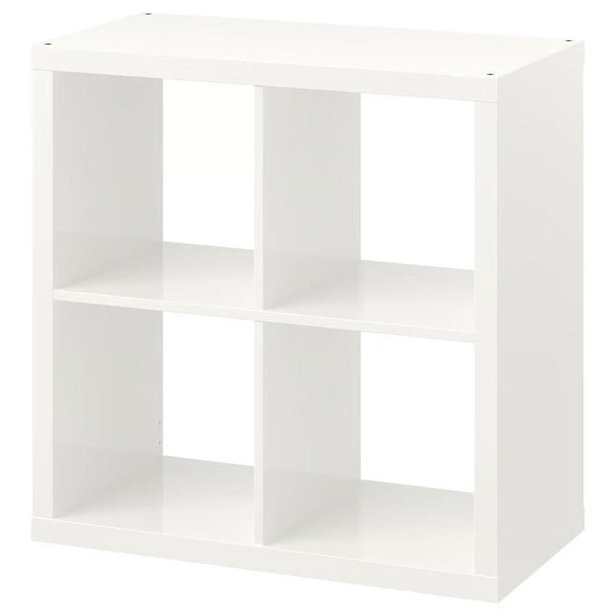White Cube Storage Shelf 4Cube Organizer 77x77cm Freestanding Bookcase for Home Office