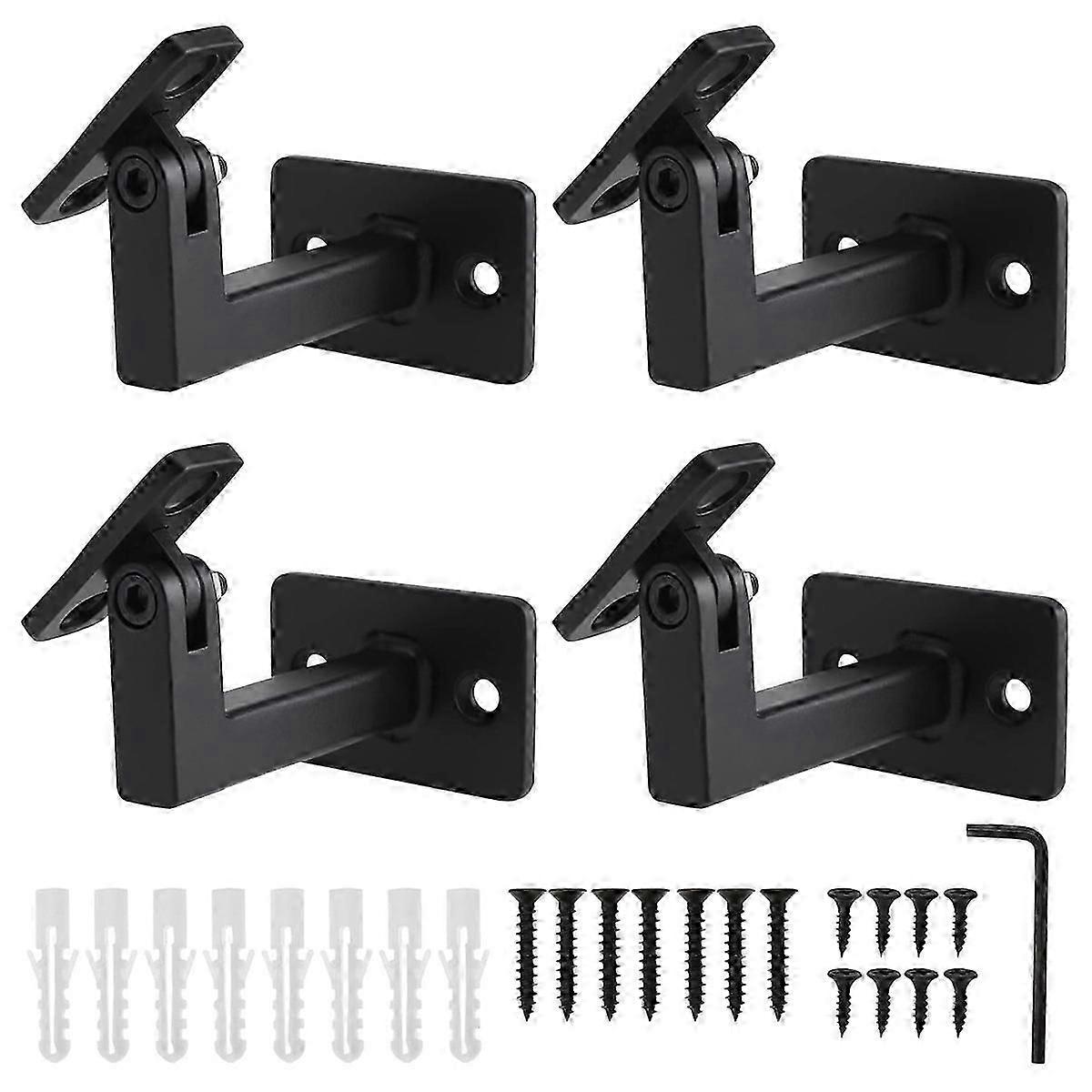 4 Pack Adjustable Handrail Brackets, Stair Railing Brackets