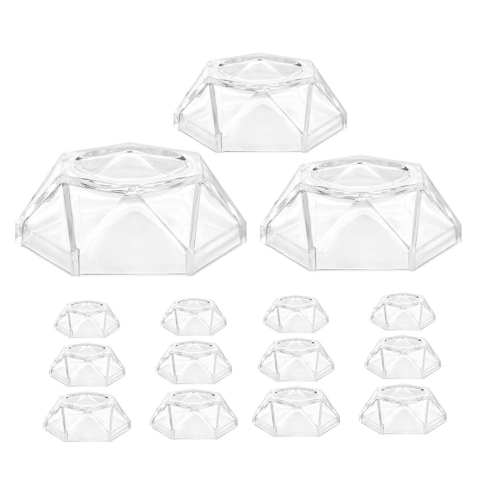Crystal Ball Display Rack Sphere Stand Transparent Acrylic for Home Office Display 15Pcs