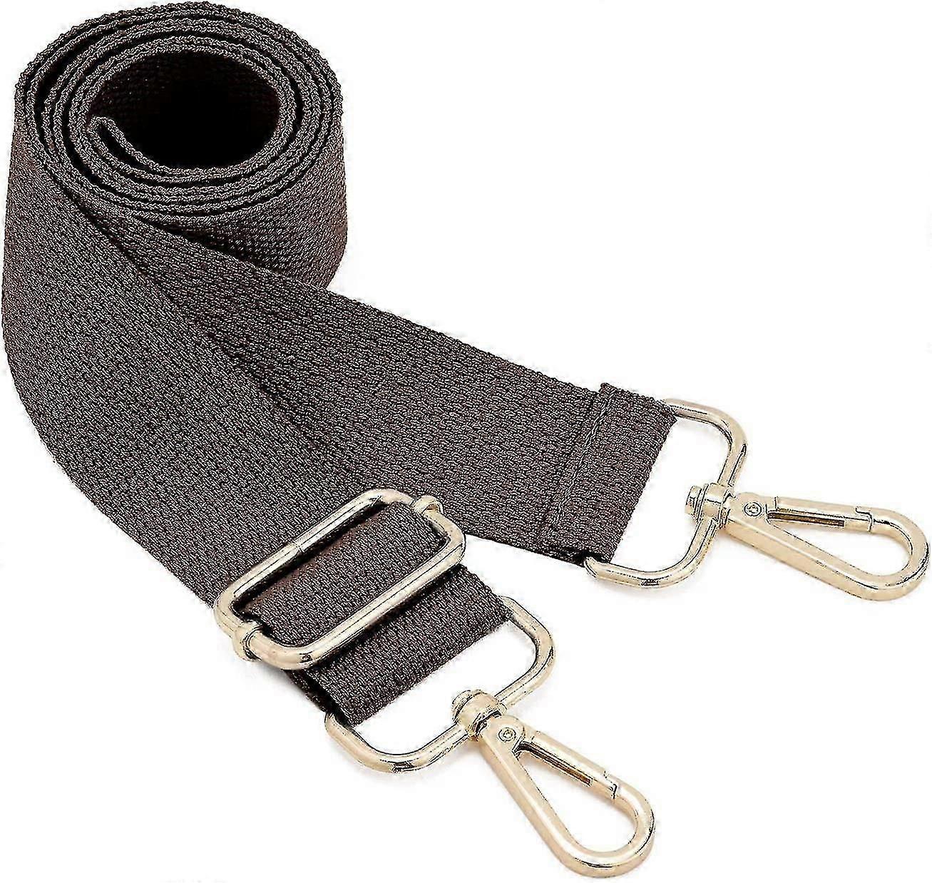 1pcsワイドショルダーバッグストラップ、金属フック付き調節可能な交換用バッグストラップ(ダークブラウン)H