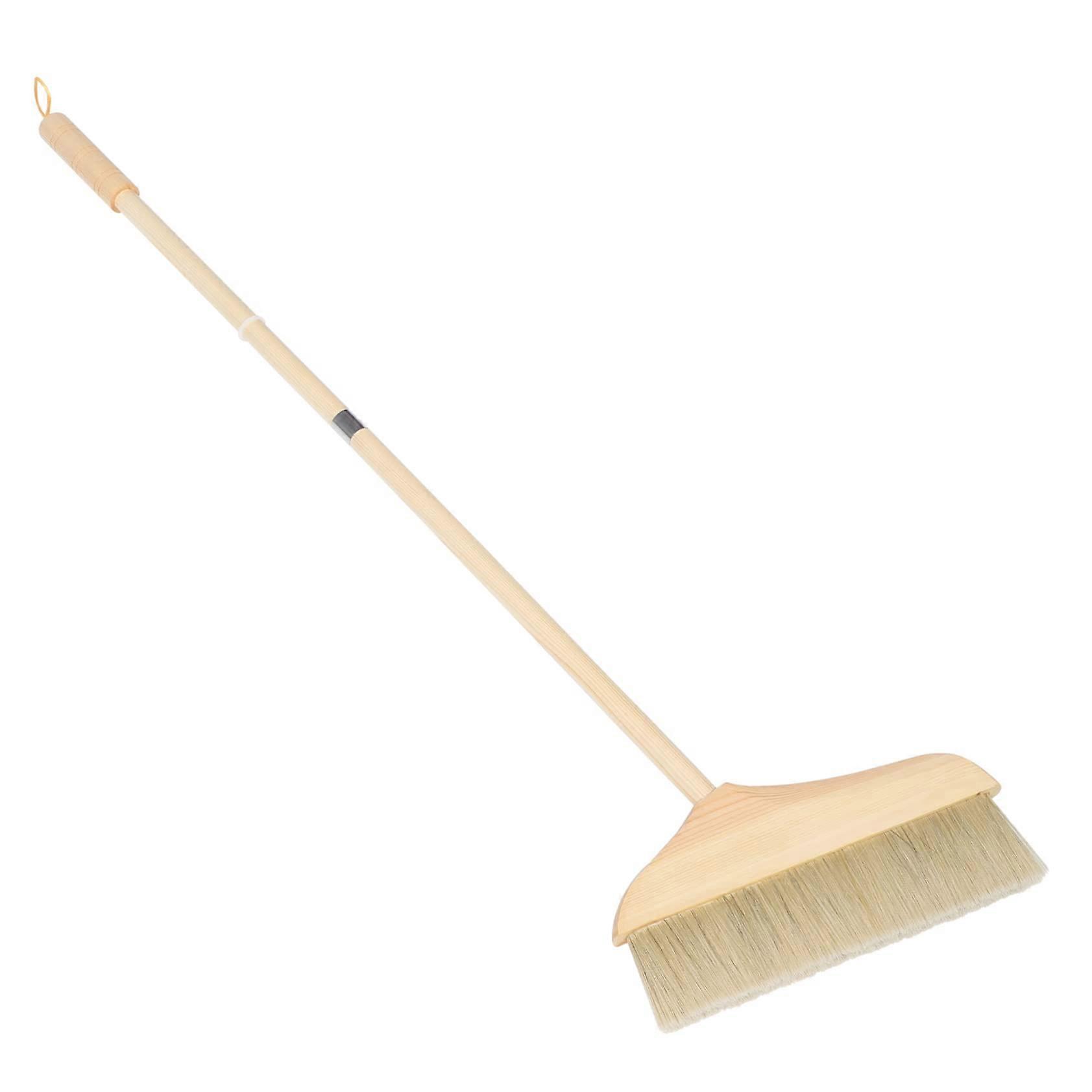 Soft Bristle Floor Broom with Long Handle for Kitchen Dust Sweeping and Easy Cleaning