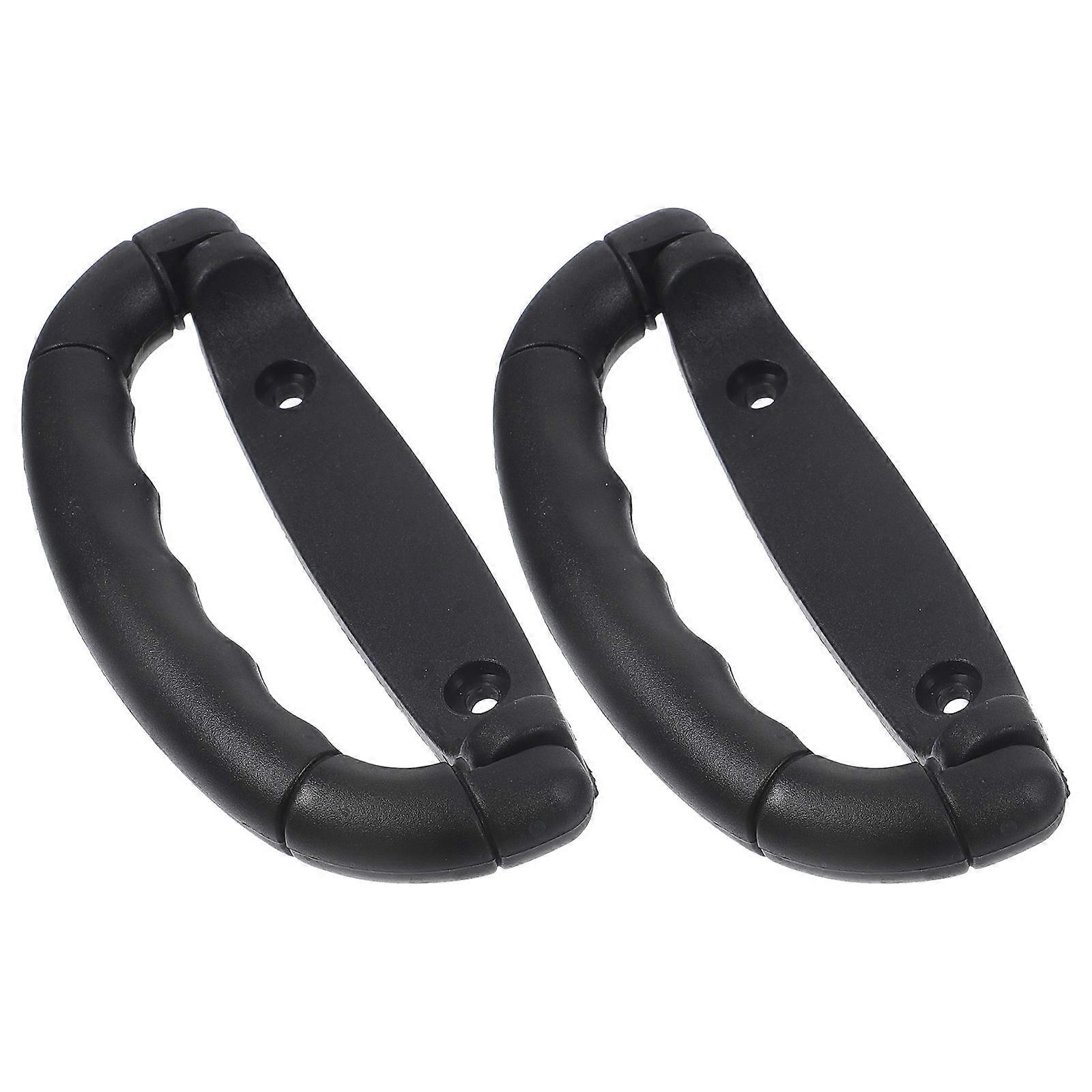 3Pcs Lithium Battery Case Plastic Handle Solar Panel Handle Black Folding Handle(Black)