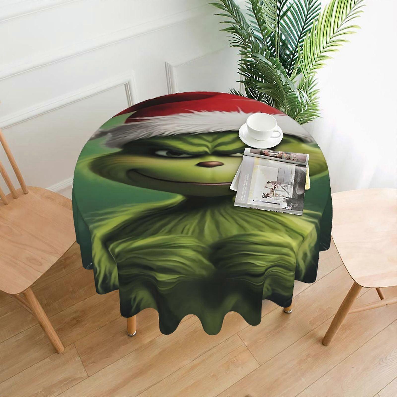 Grin-Ch Rectangular Tablecloth, 60in, Water Resistant, Anti-Wrinkle, Spill-Proof Soft Fabric, compatible with dining room, parties & holiday use