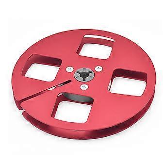 5 Inch Aluminum Alloy Sound Tape Empty Reel with 4 Hole for Studer ReVox Reel to Reel Recorder,for 1/4 Inch Tapes Red
