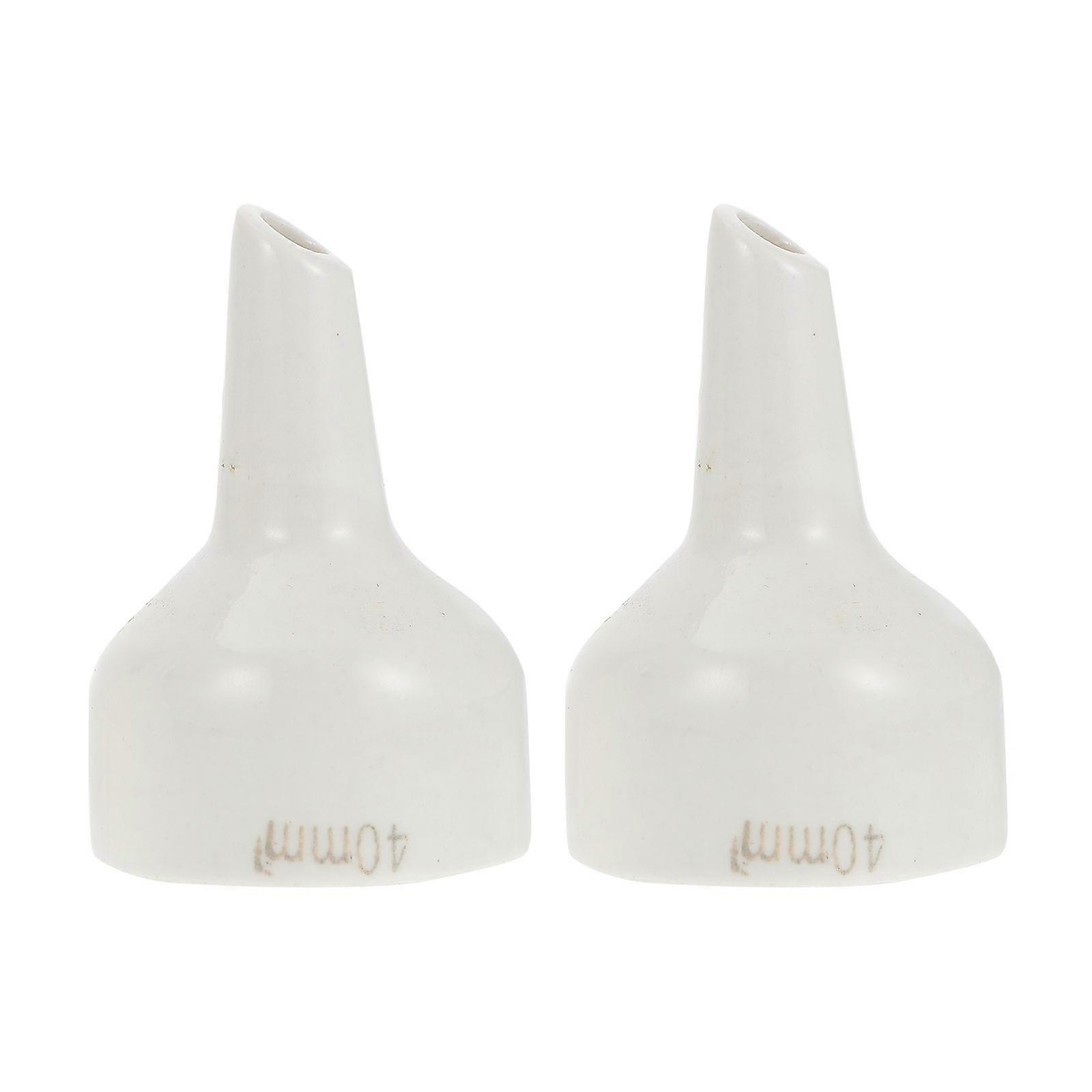 Laboratory Funnel Ceramic Filter Smooth Surface Round Edges Ceramic Material 7X7X4.5CM 2Pcs