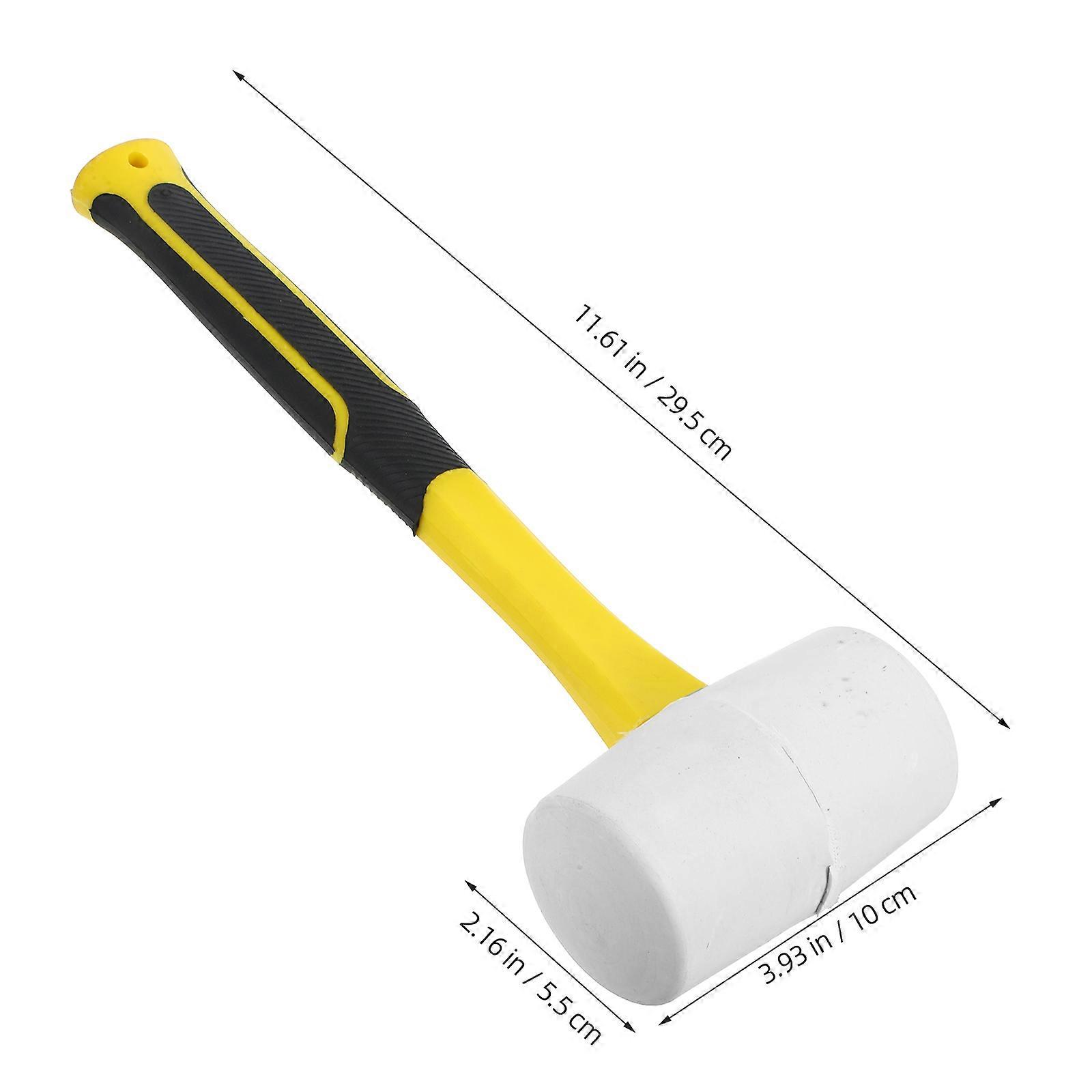 Small Rubber Mallet Hammer Tool Diy Enthusiasts Construction Hard Rubber Head 1Pack