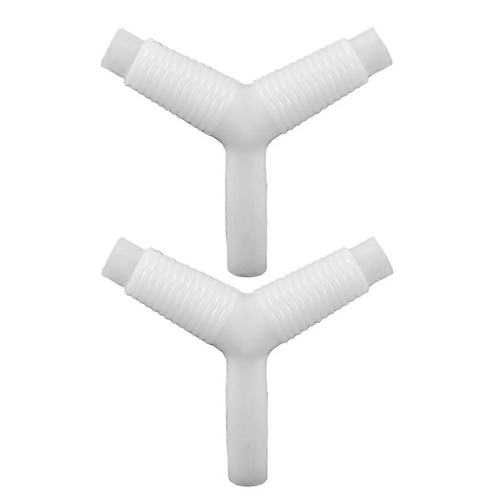 Three-Way Drain Pipe Connector Y-Shape Connector for Washing Machine 2Pcs