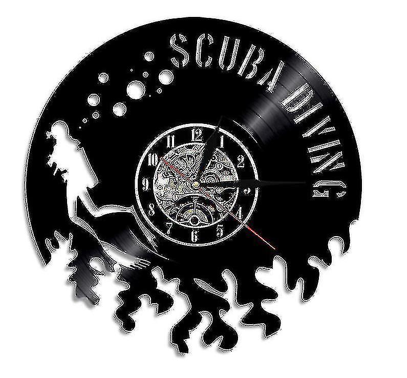 Scuba Diving Vinyl Record Wall Clocksimple And Stylish