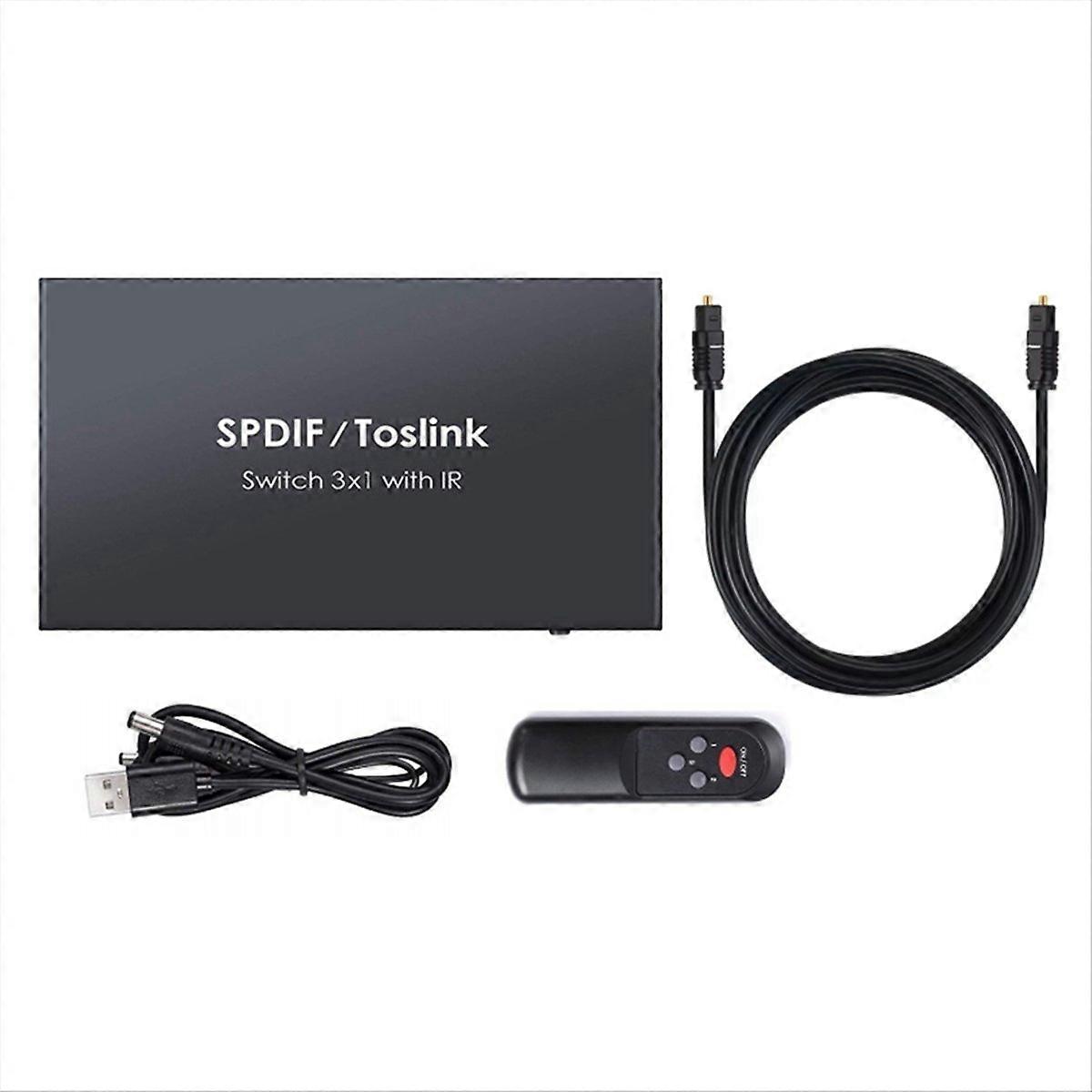 Fiber Switcher Spdif Toslink Optical Digital Audio Splitter