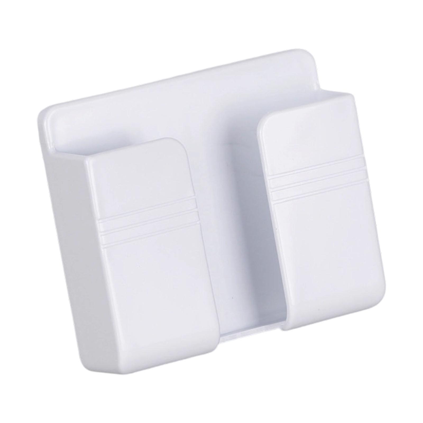 Space Saving Wall Mount Holder for Smartphone Featuring Cable Management in Small Area Space Saving ABS Bracket Stand  White