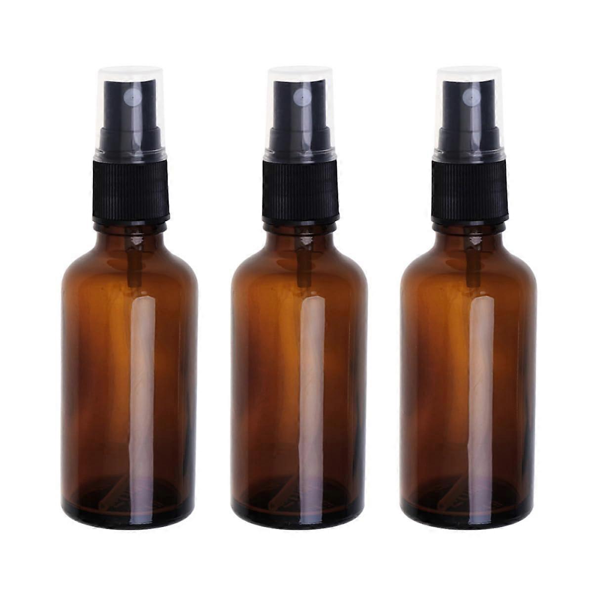 10pcs Brown Glass Spray Bottles Refillable Fine Mist LeakProof Travel Containers for Essential Oils and Perfume