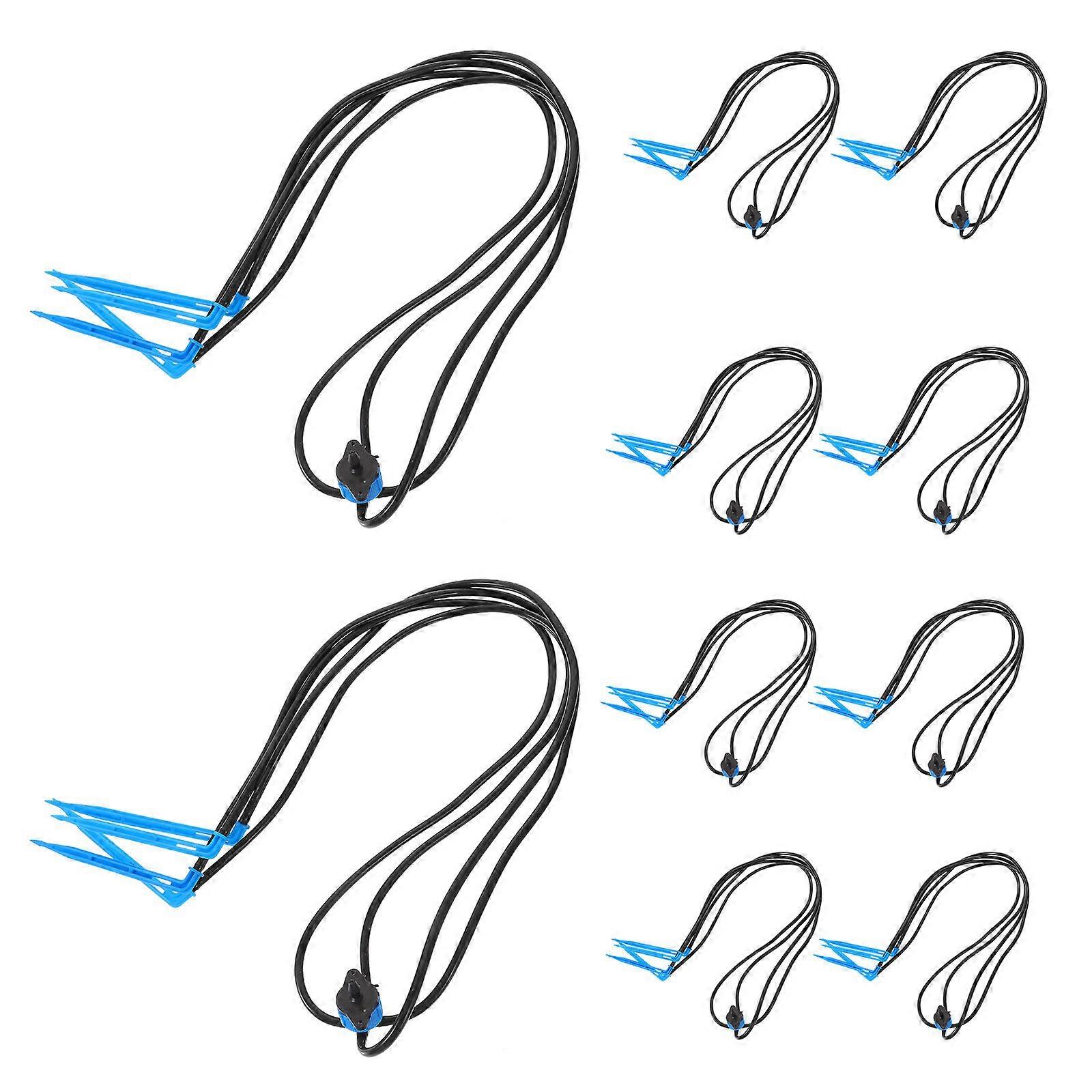 10Pcs 4-head Pressure Compensated Water Current Stablizer Irrigation Spray Nozzle (Blue)