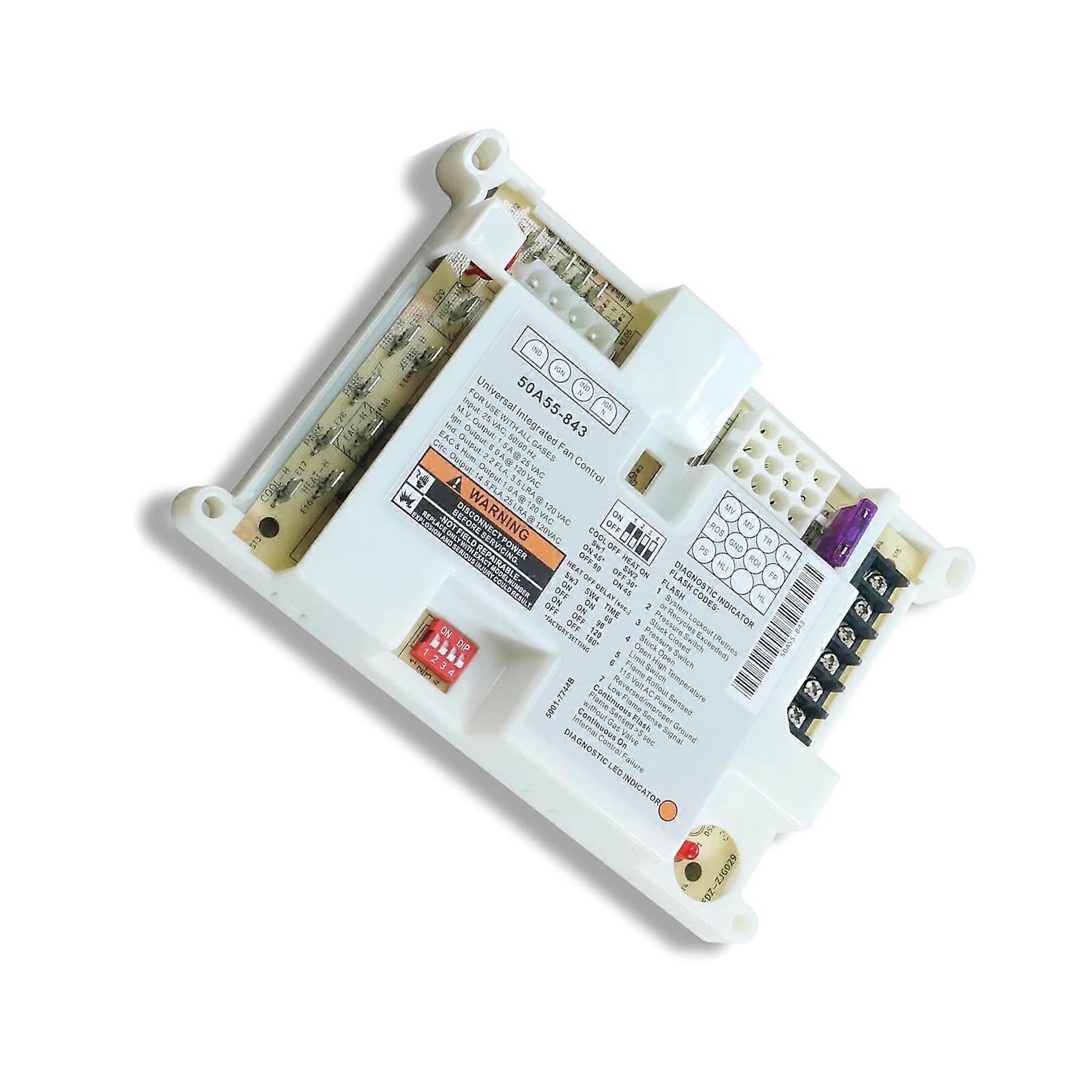 Efficient Furnace Control Circuit Board Replaces 50A55-843 with Fast Ignition Furnace Control Board for Heating Systems Multicolor