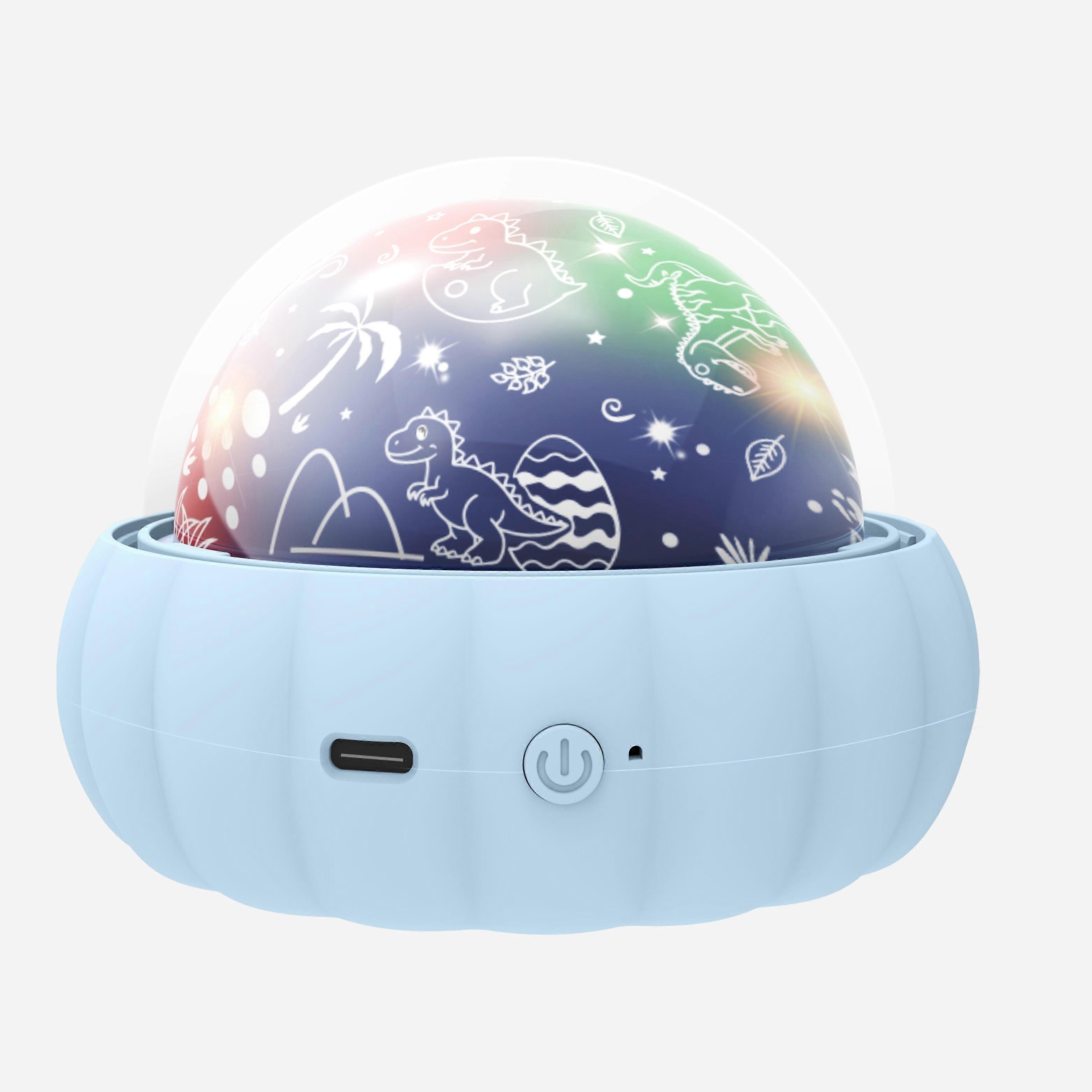 2-in-1 Star & Dinosaur for Galaxy Projector Night Light - 360° Rotating, Color Changing LED Lamp for Bedroom Decor, USB Powered,