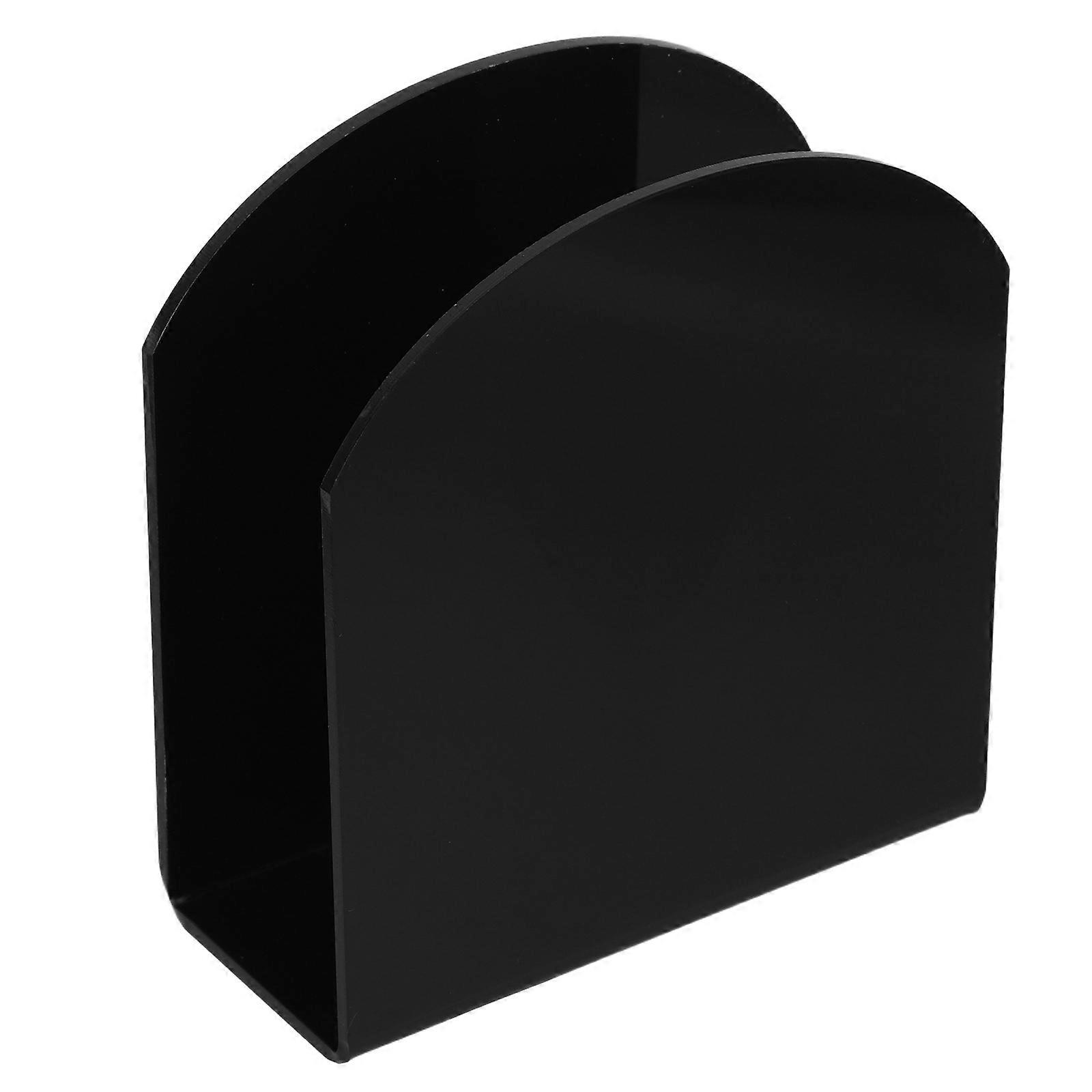 Black Acrylic Desktop Napkin Holder for Table Use with Durable Design